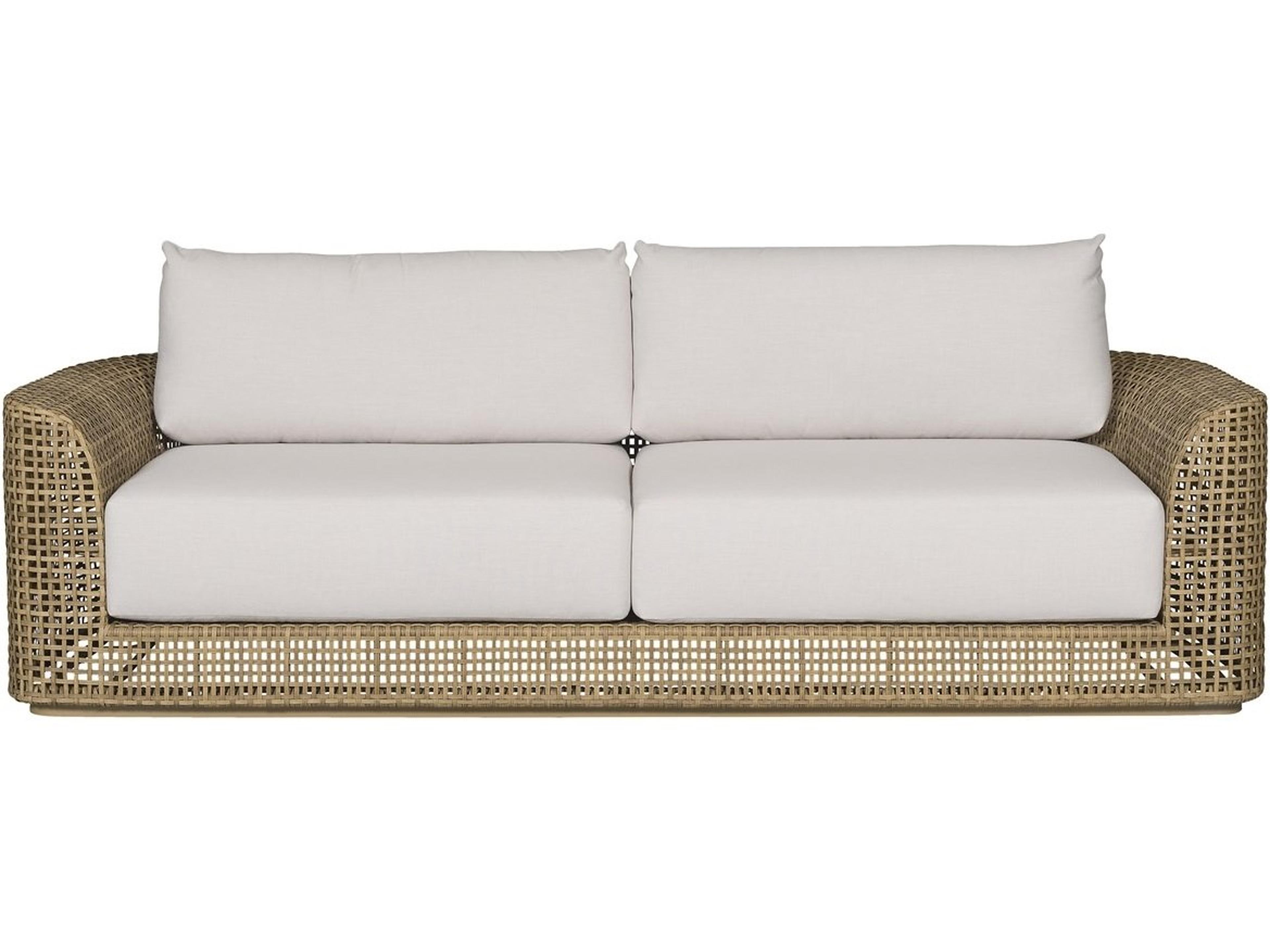 Vanguard Furniture Outdoor Bliss Wicker Cushion Sofa