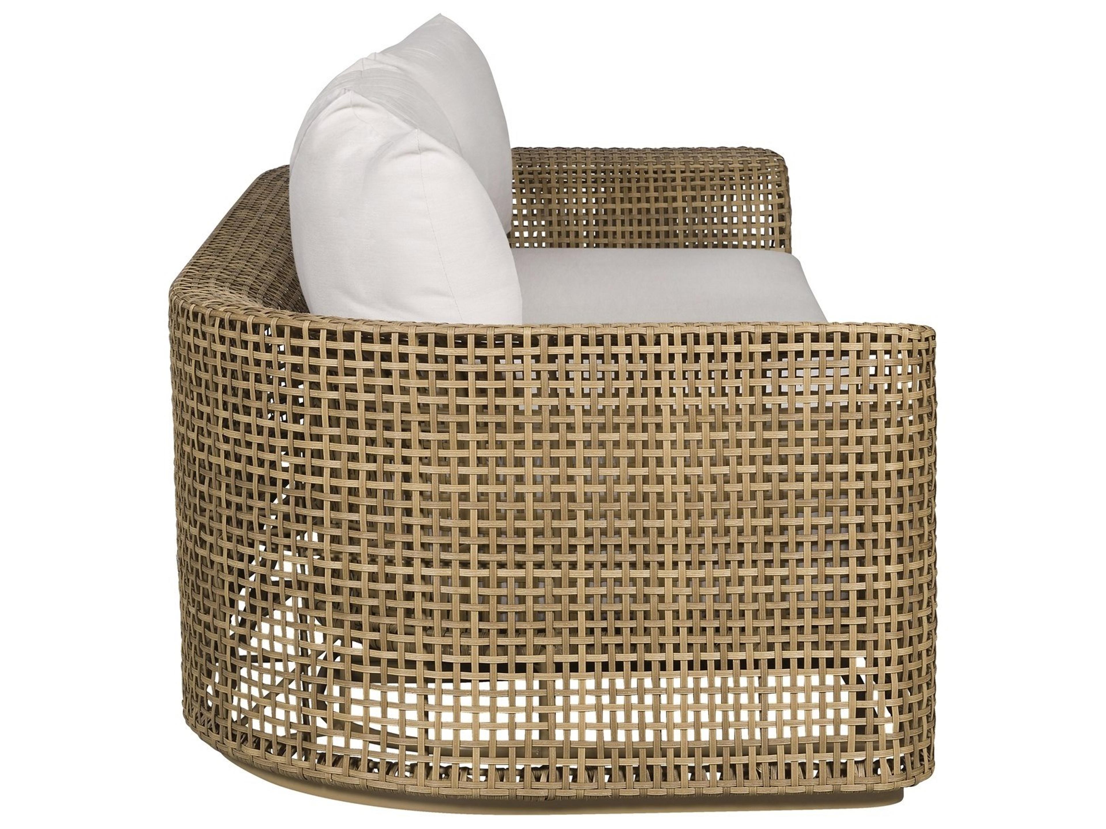 Vanguard Furniture Outdoor Bliss Wicker Cushion Sofa