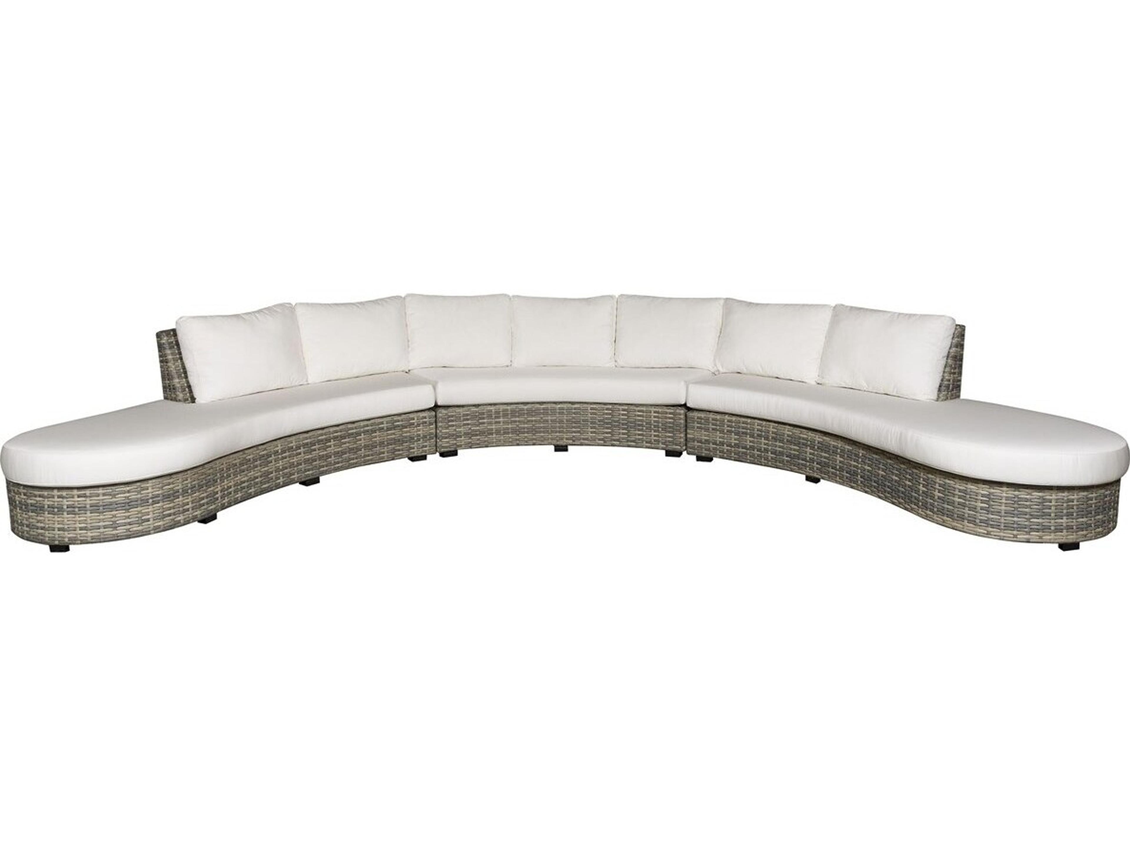 Vanguard Furniture Outdoor Montclair Large Curved Armless Sofa