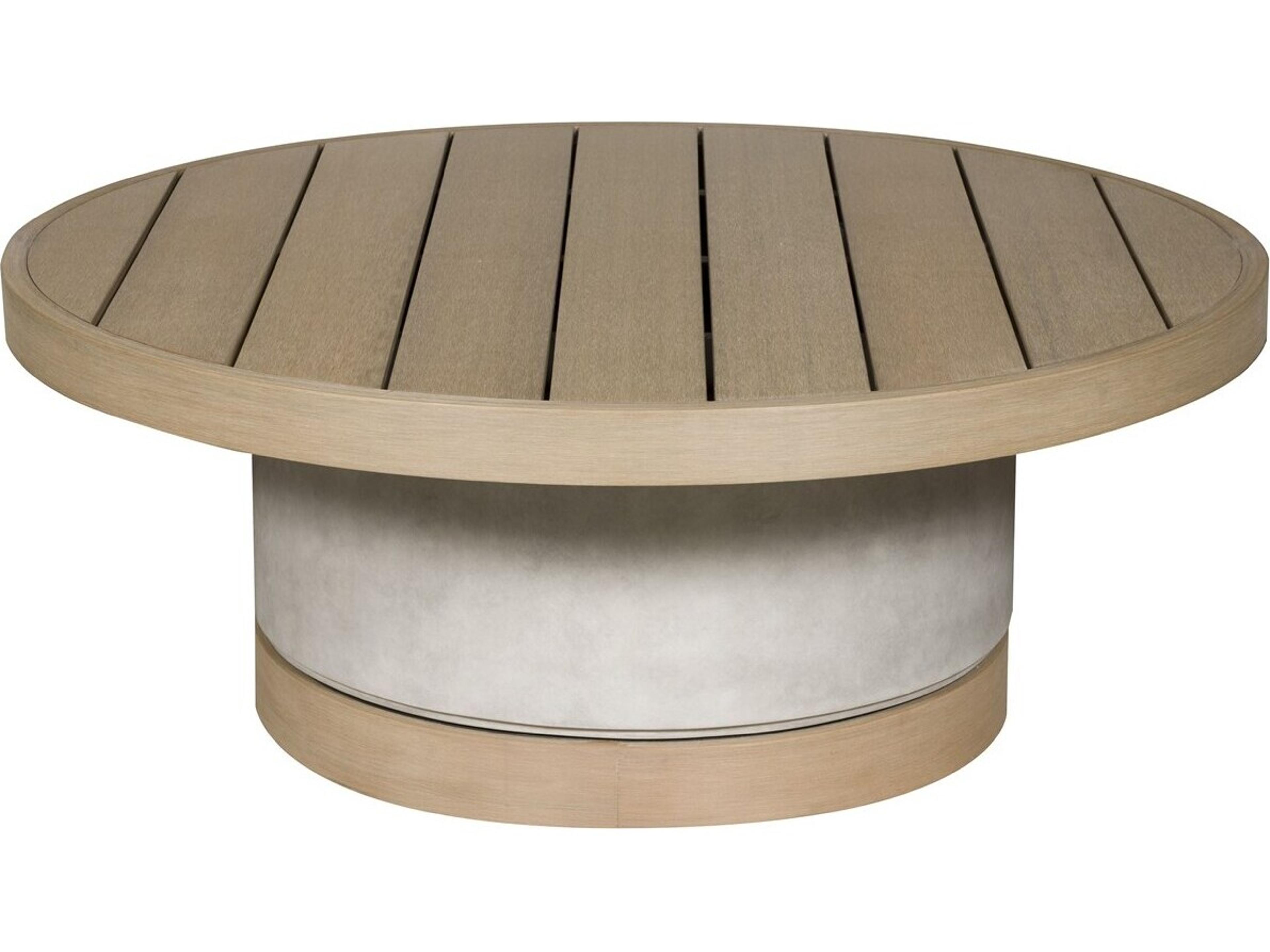 Vanguard Furniture Michael Weiss Tiburon Concrete Oyster Round Coffee Table
