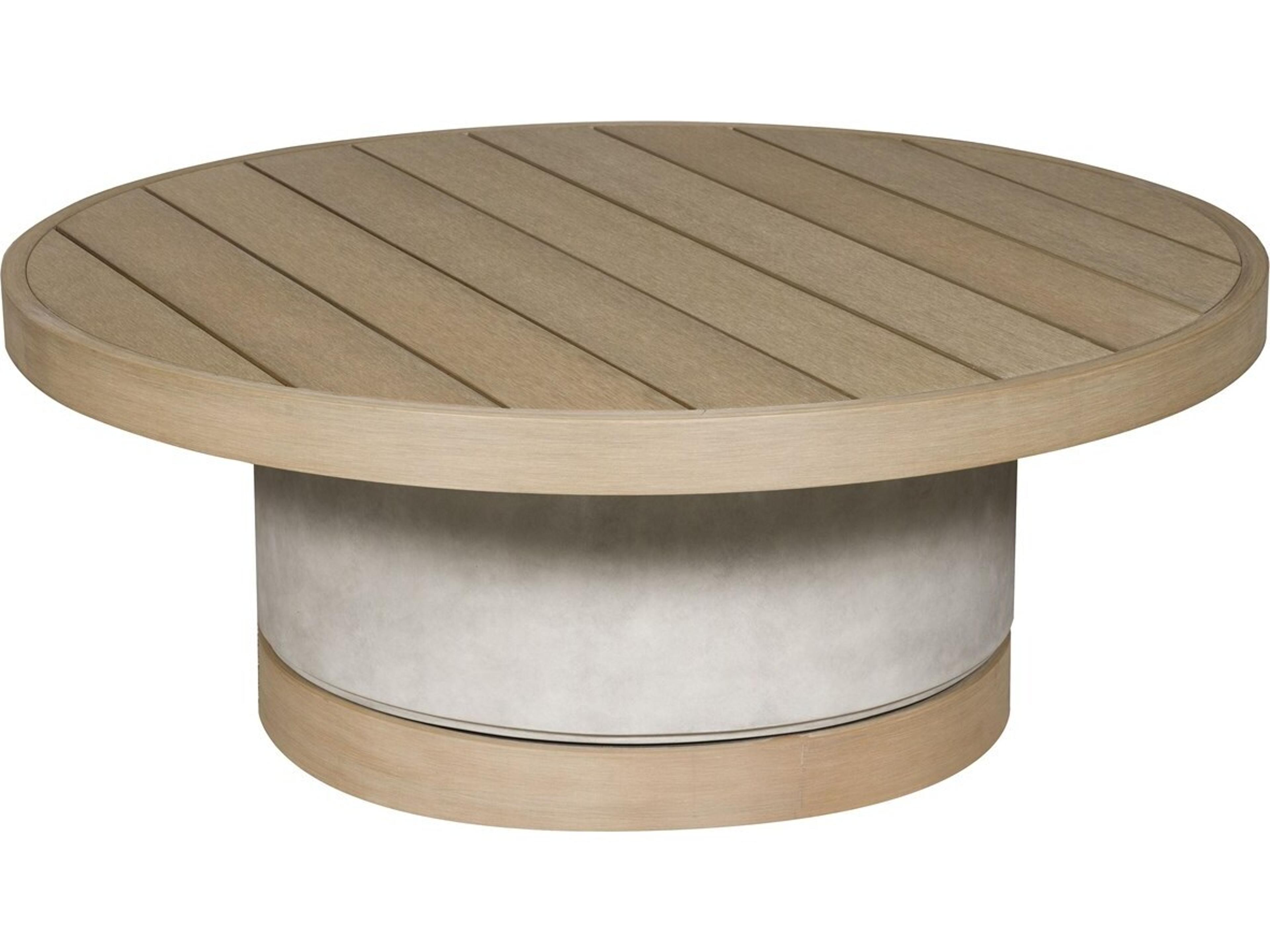 Vanguard Furniture Michael Weiss Tiburon Concrete Oyster Round Coffee Table