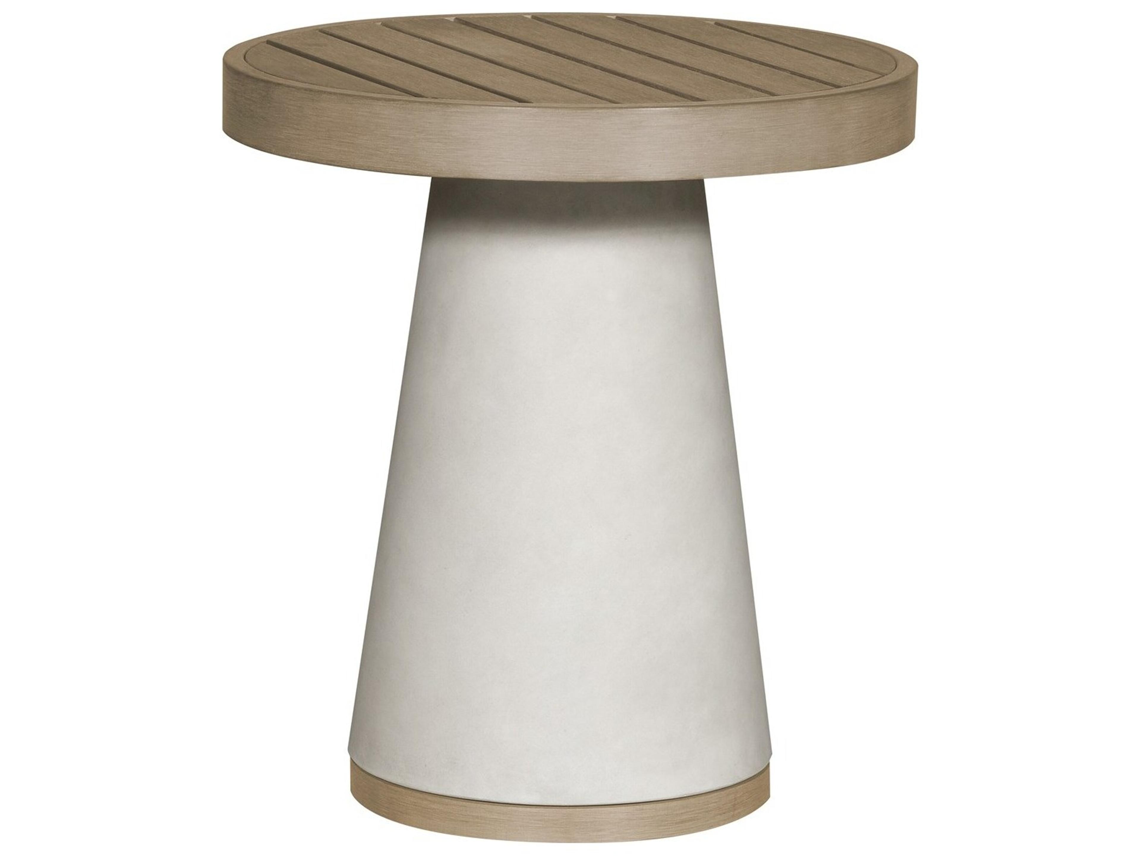 Vanguard Furniture Michael Weiss Tiburon Concrete Oyster Round End Table