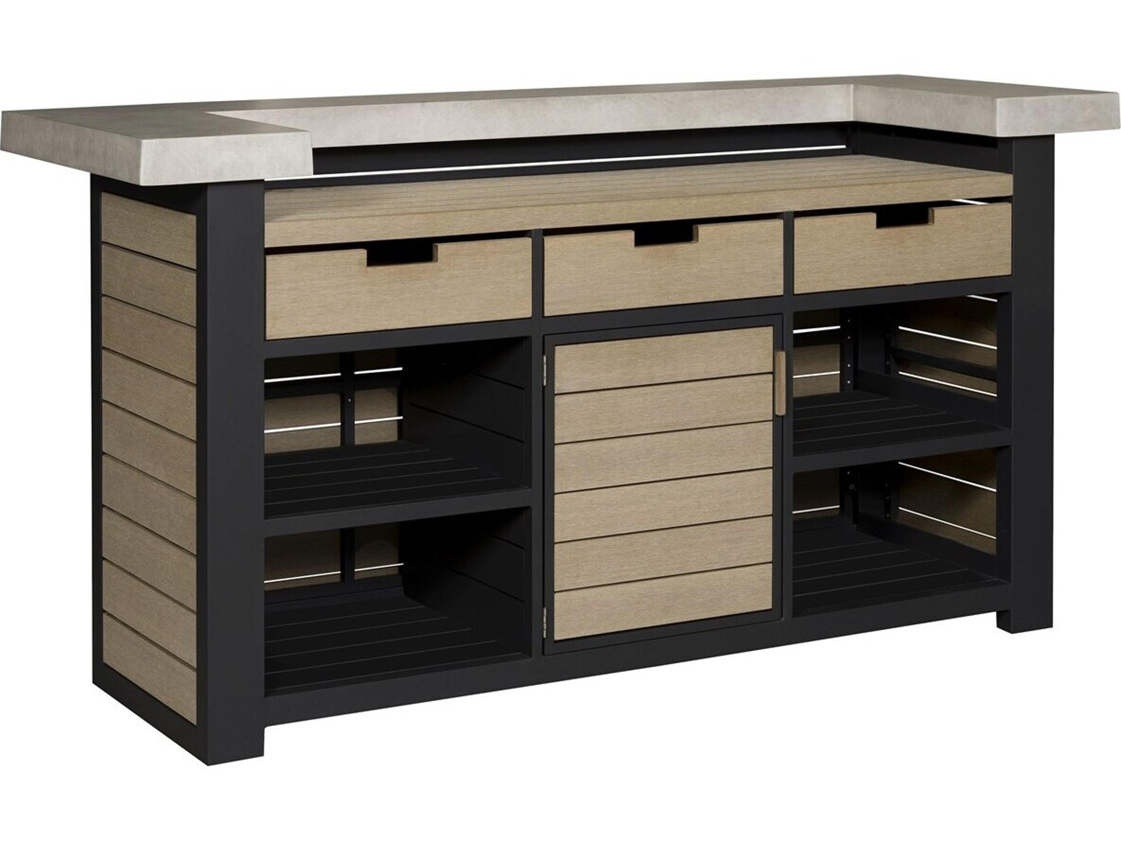 Vanguard Furniture Michael Weiss Montecito Aluminum Shadow 78"W x 30.5"D Rectangular Bar