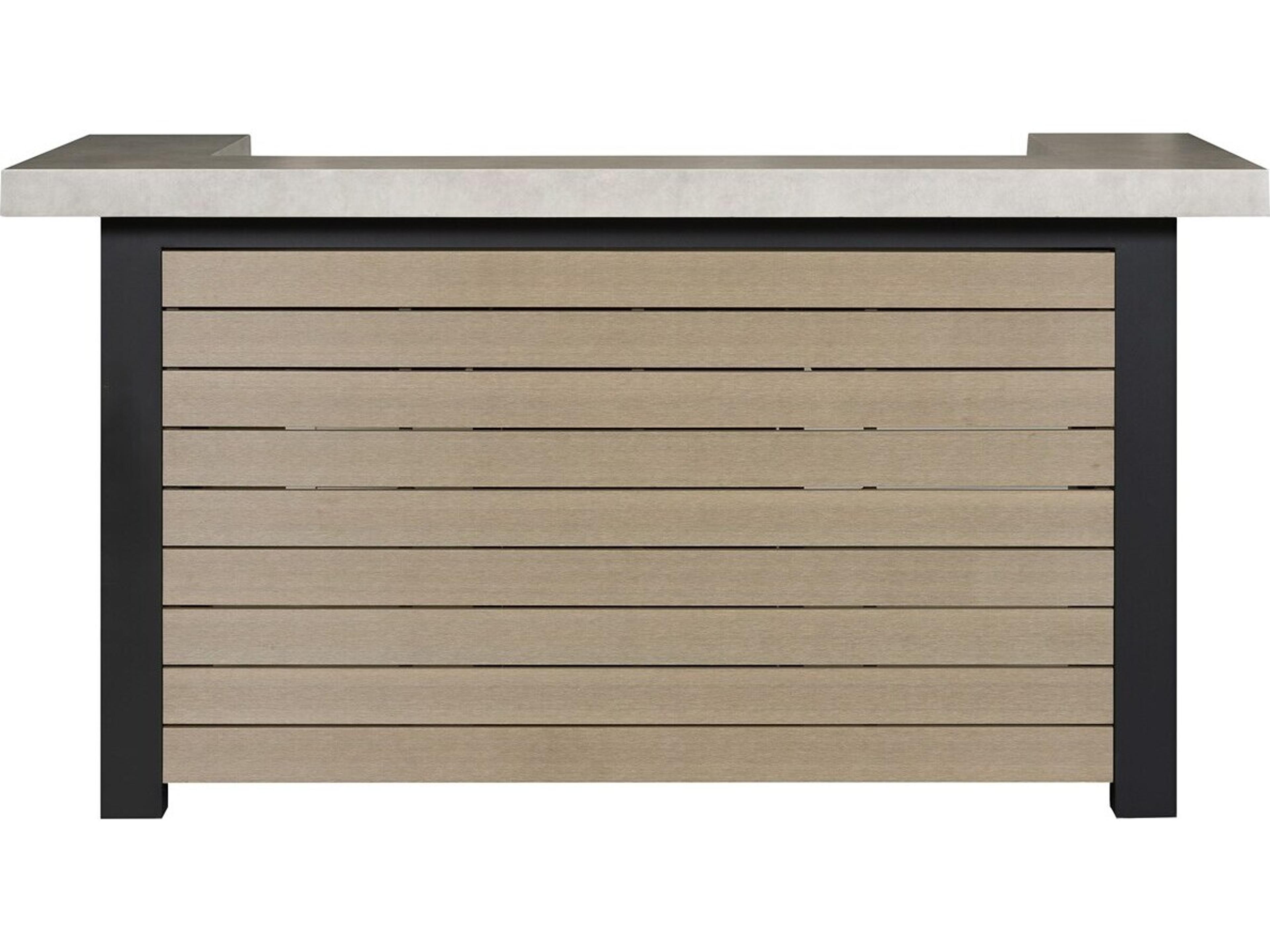 Vanguard Furniture Michael Weiss Montecito Aluminum Shadow 78"W x 30.5"D Rectangular Bar
