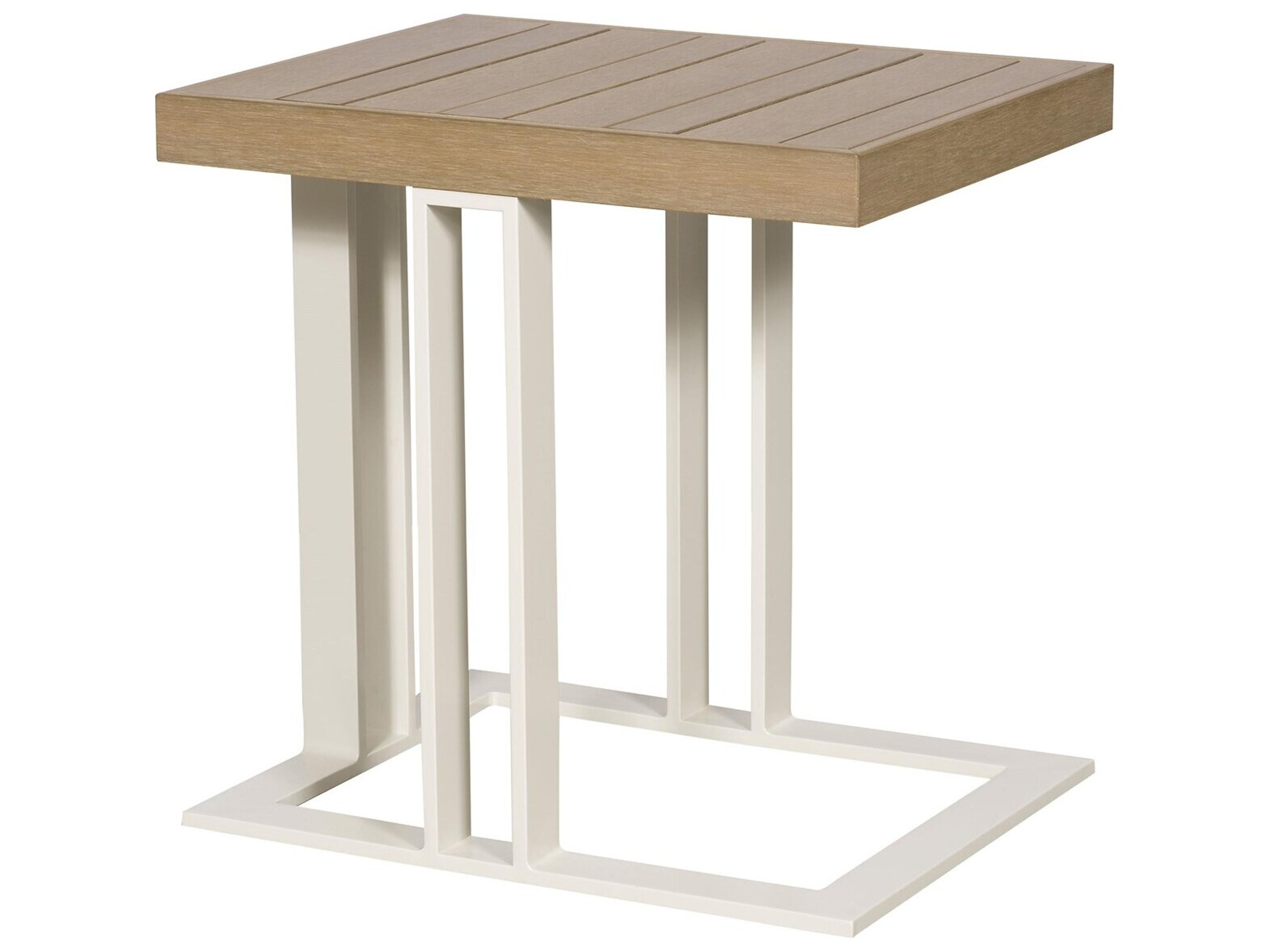 Vanguard Furniture Michael Weiss Montecito Aluminum White Shimmer Square Accent Table