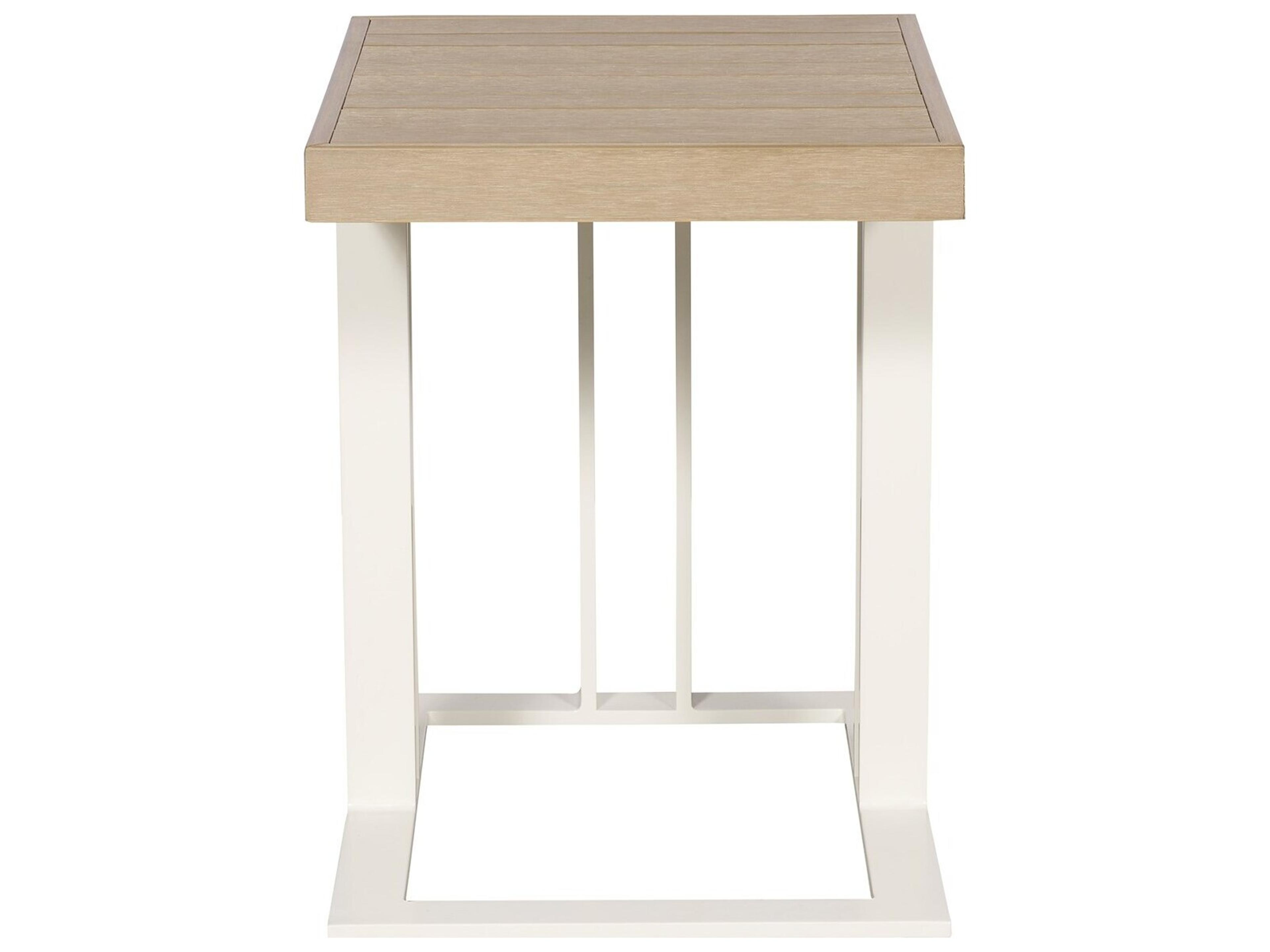 Vanguard Furniture Michael Weiss Montecito Aluminum White Shimmer Square Accent Table