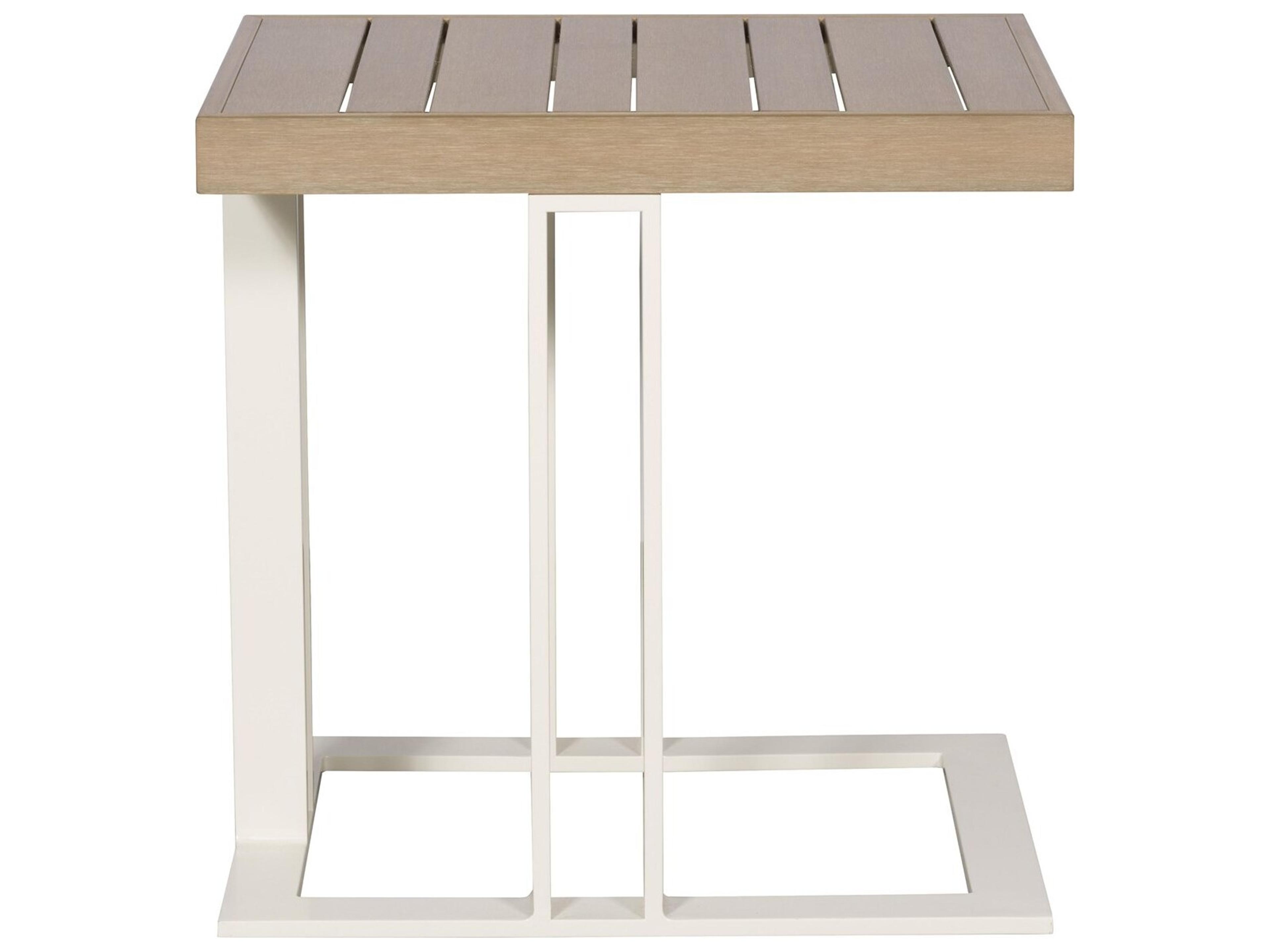 Vanguard Furniture Michael Weiss Montecito Aluminum White Shimmer Square Accent Table
