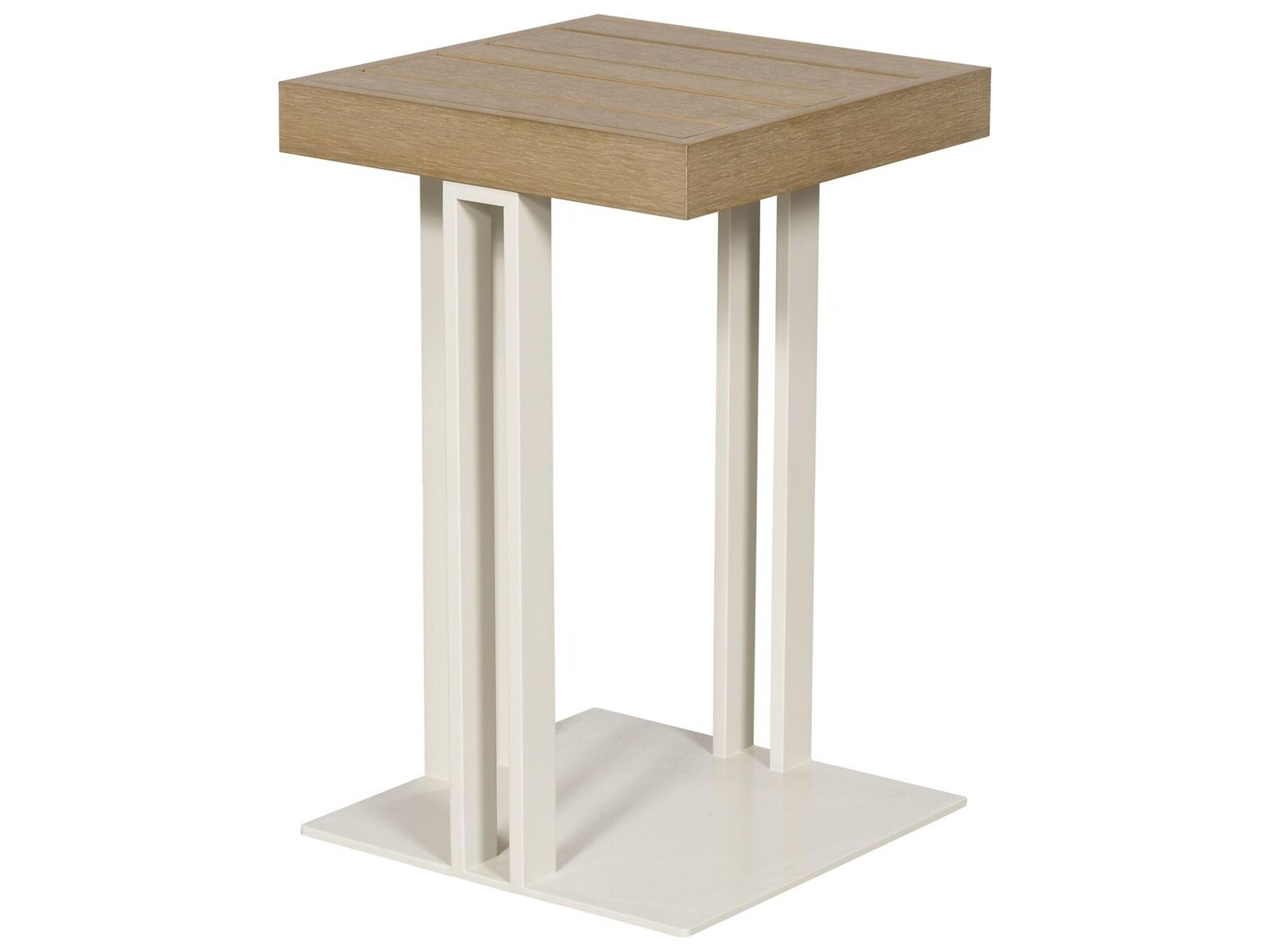 Vanguard Furniture Michael Weiss Montecito Aluminum White Shimmer Rectangular Accent Table