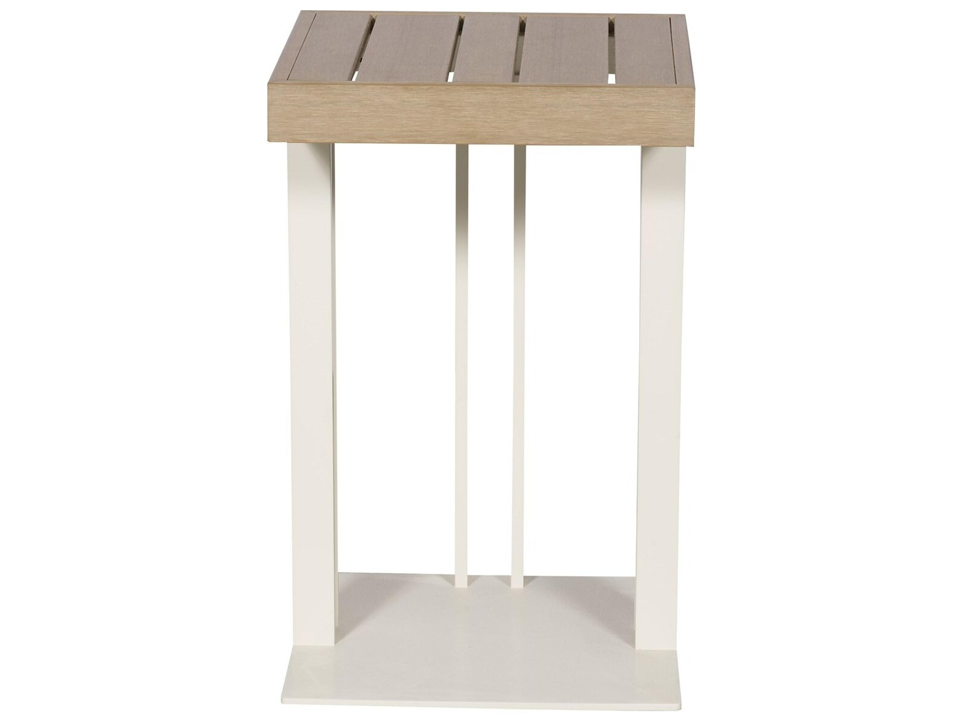 Vanguard Furniture Michael Weiss Montecito Aluminum White Shimmer Rectangular Accent Table
