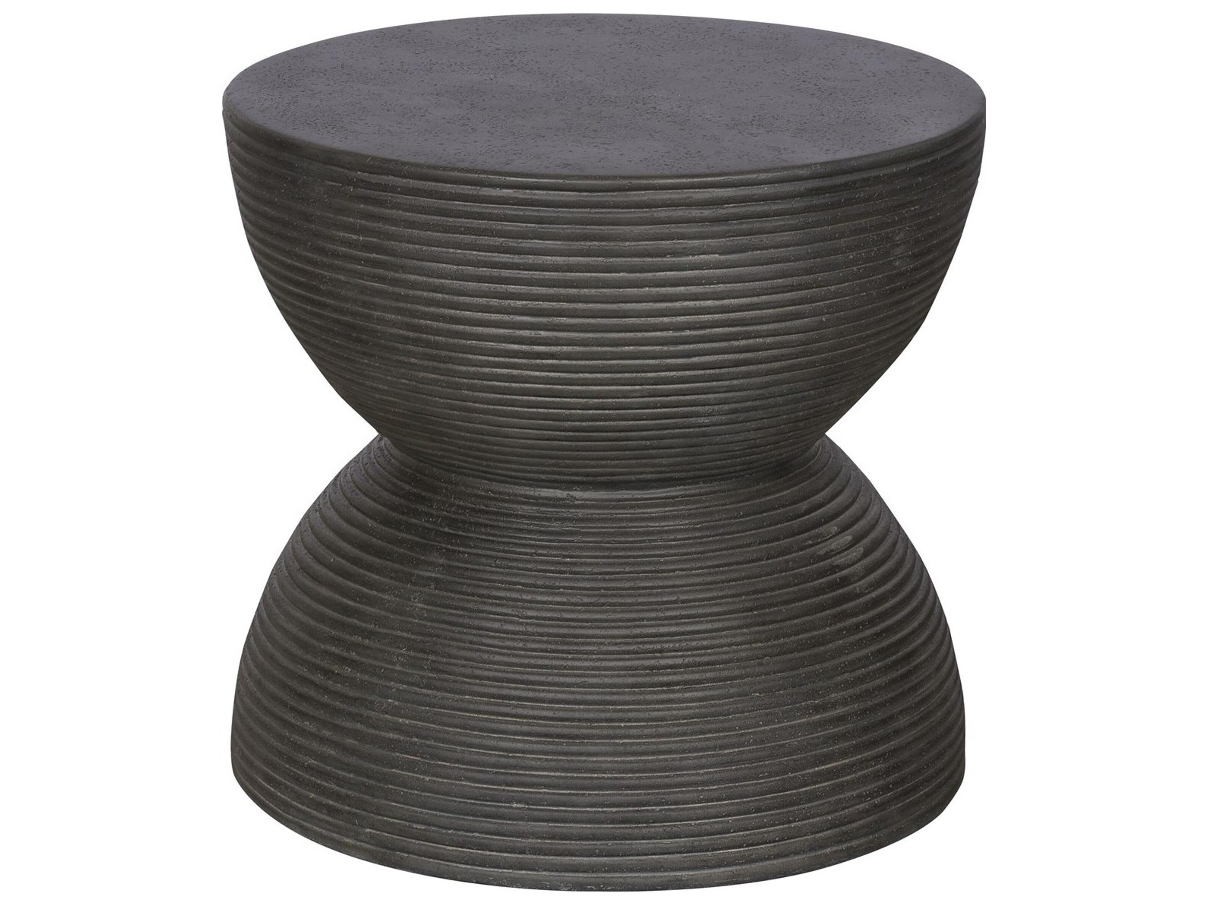 Vanguard Furniture Michael Weiss Malta Stone Cinder Round End Table