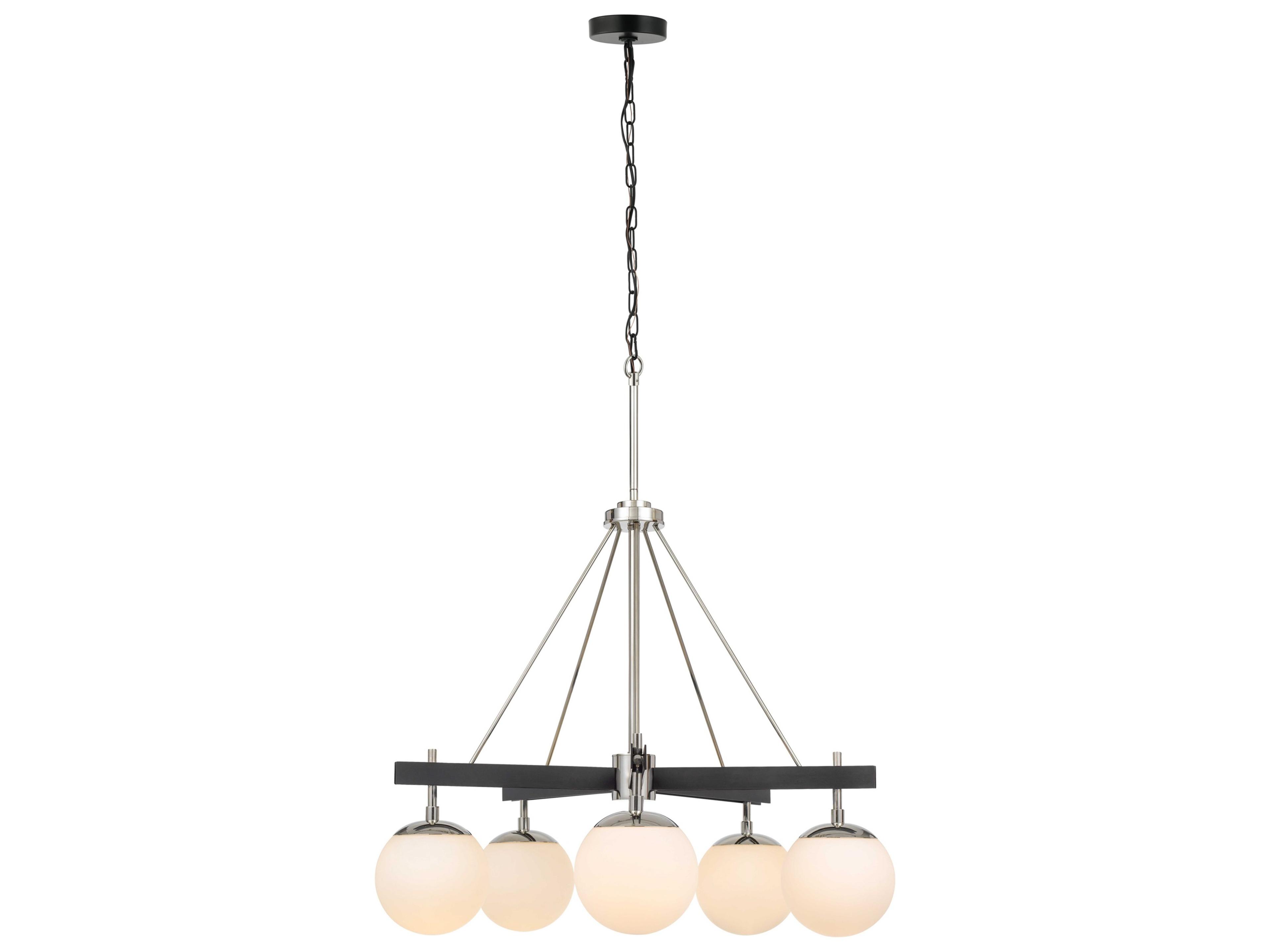 Varaluz Allie Nickel Globe Chandelier