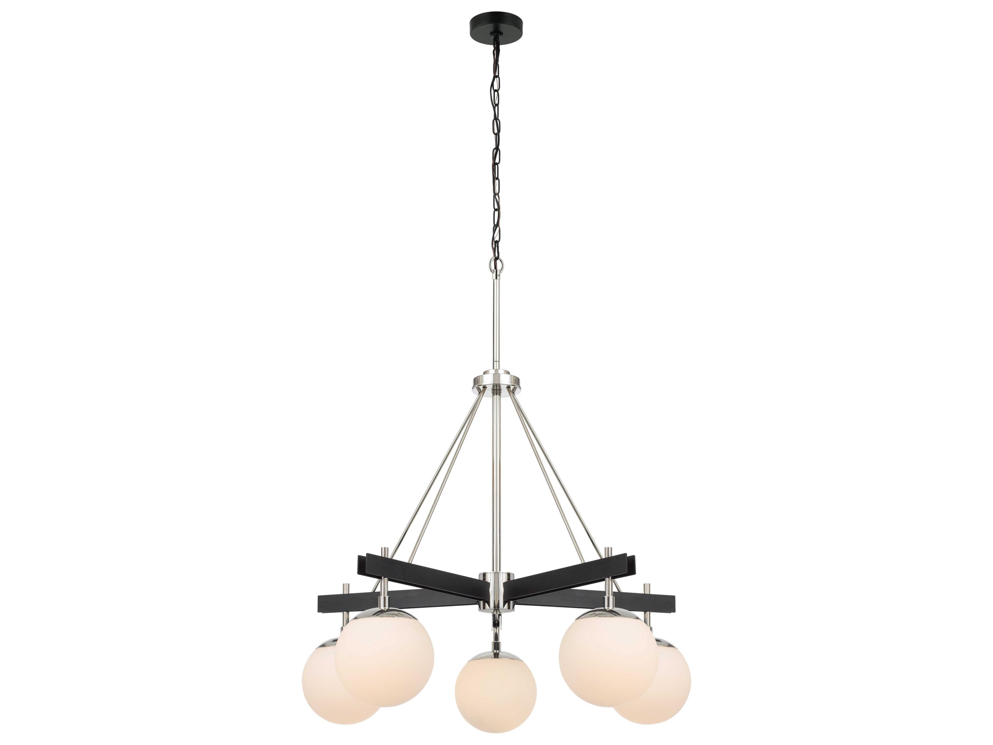 Varaluz Allie Nickel Globe Chandelier