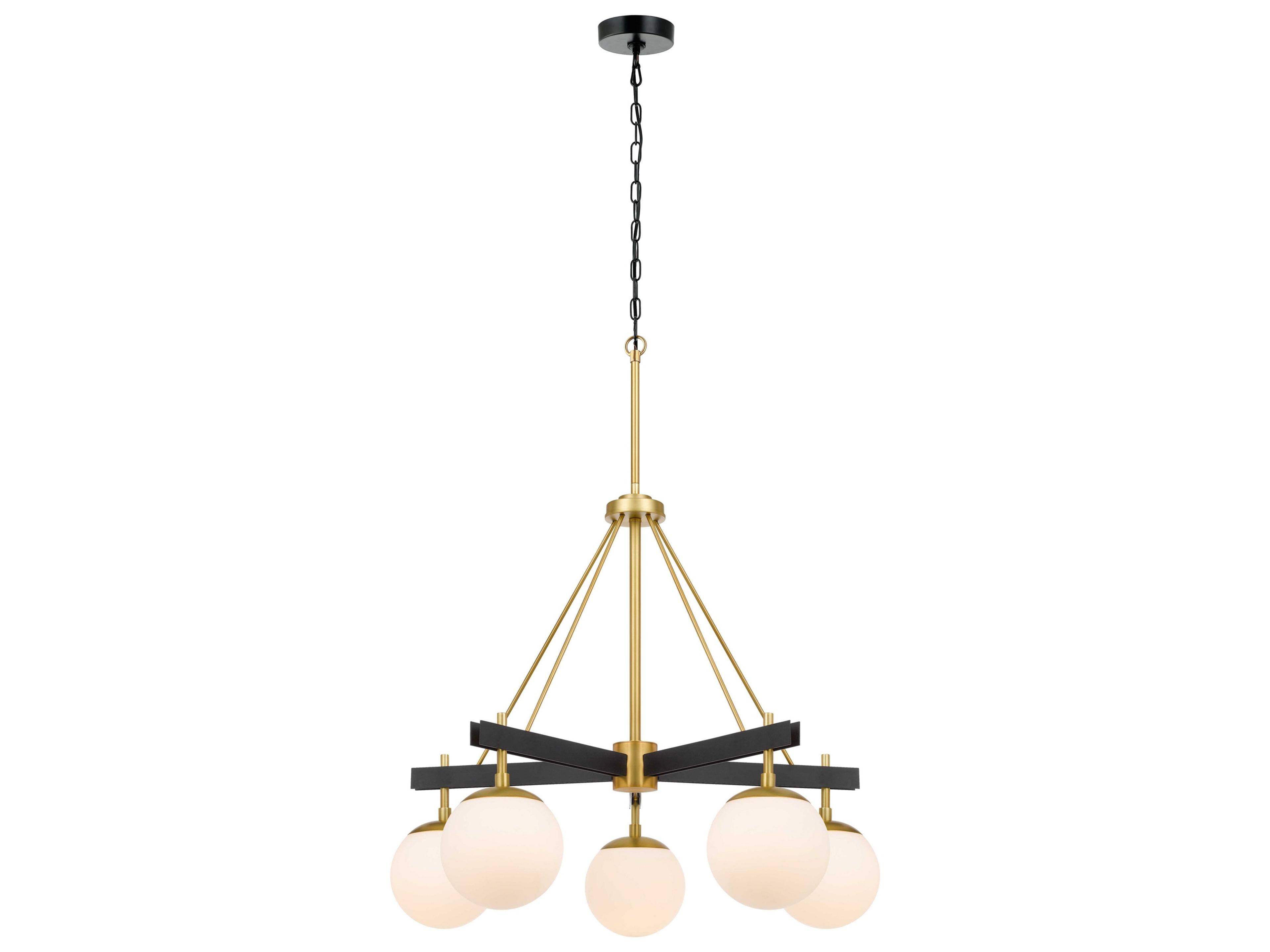 Varaluz Allie Brass Globe Chandelier