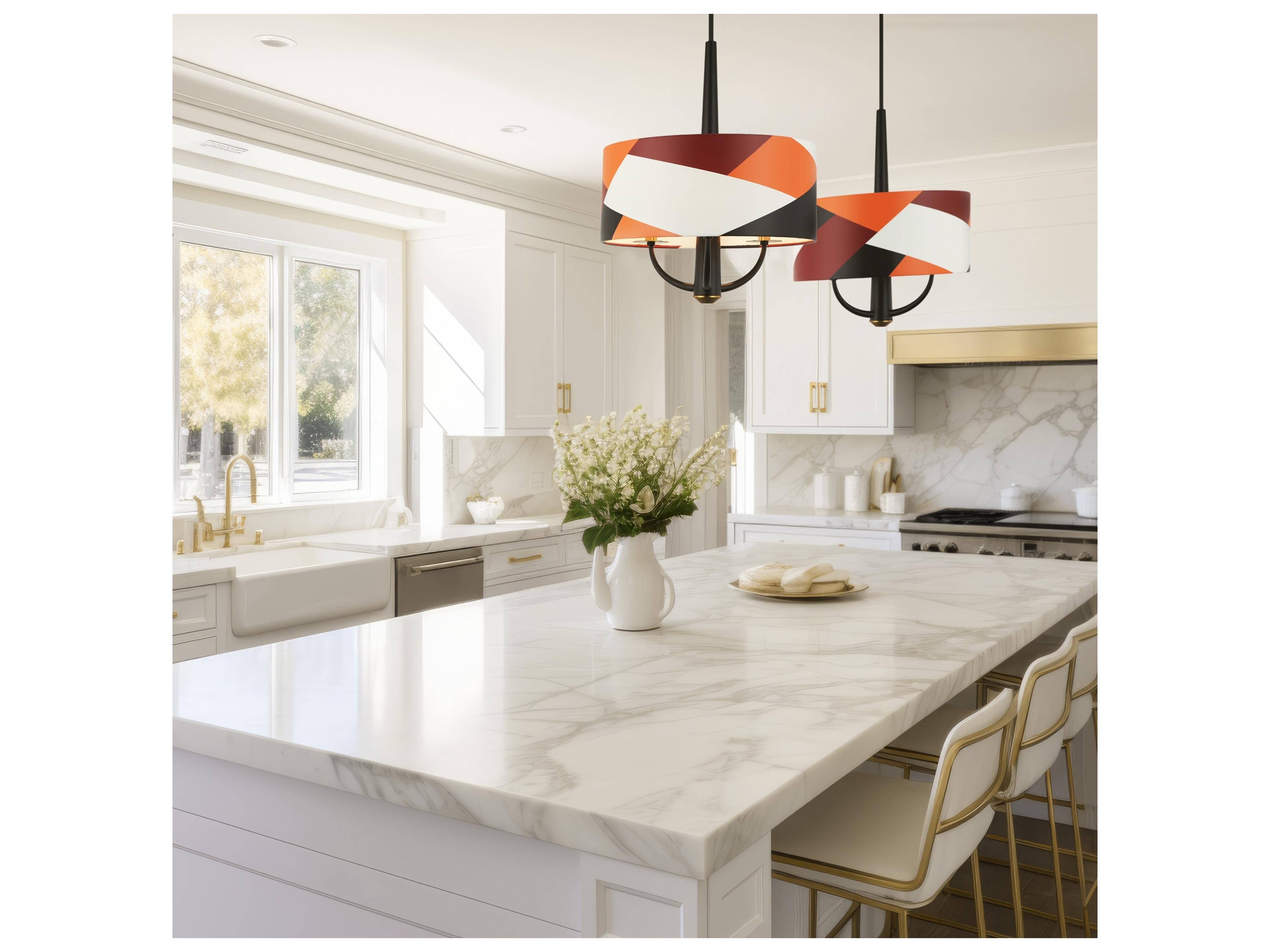 Varaluz Patchwork Black Drum Pendant