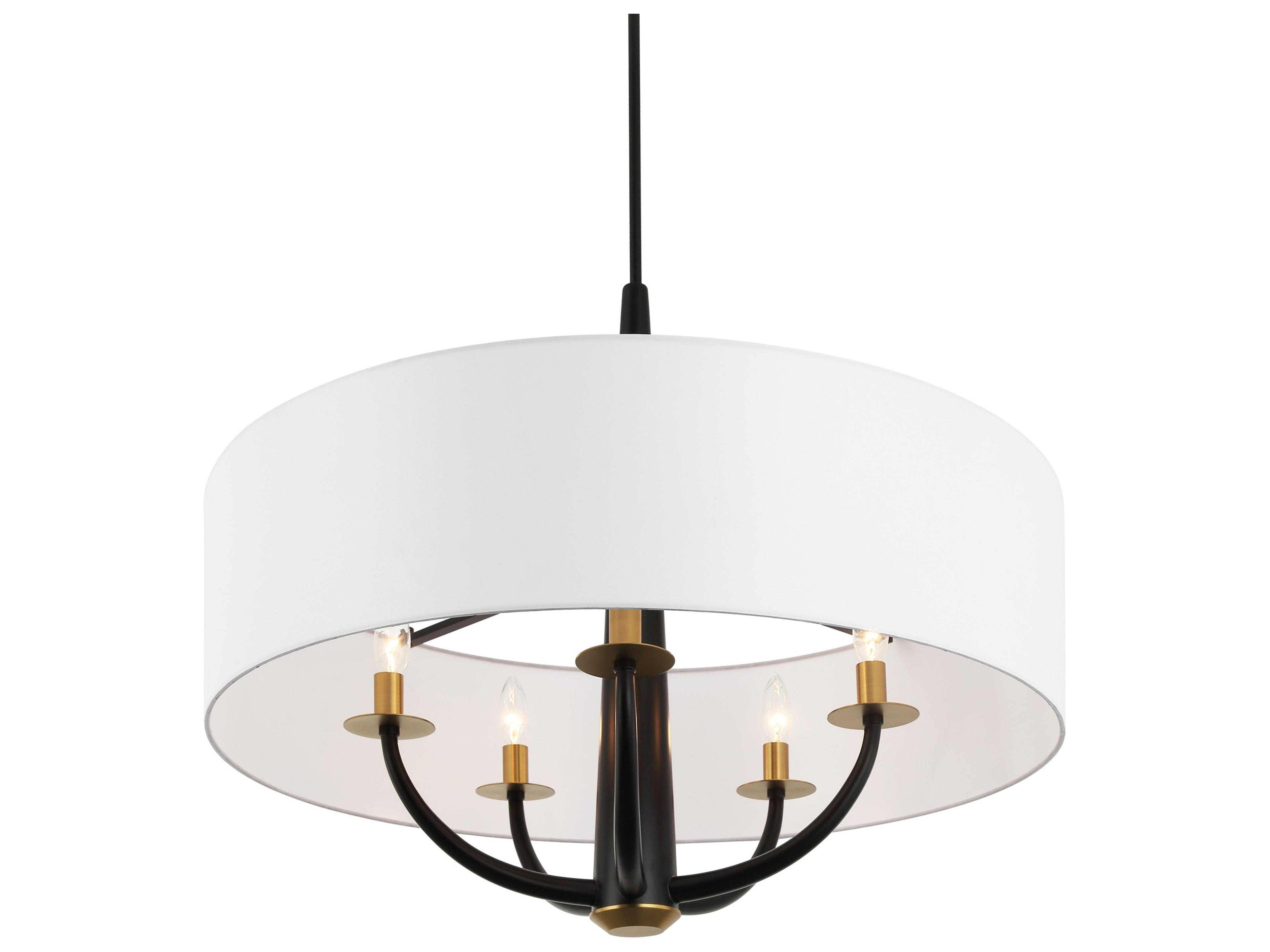 Varaluz Patchwork Black Drum Pendant