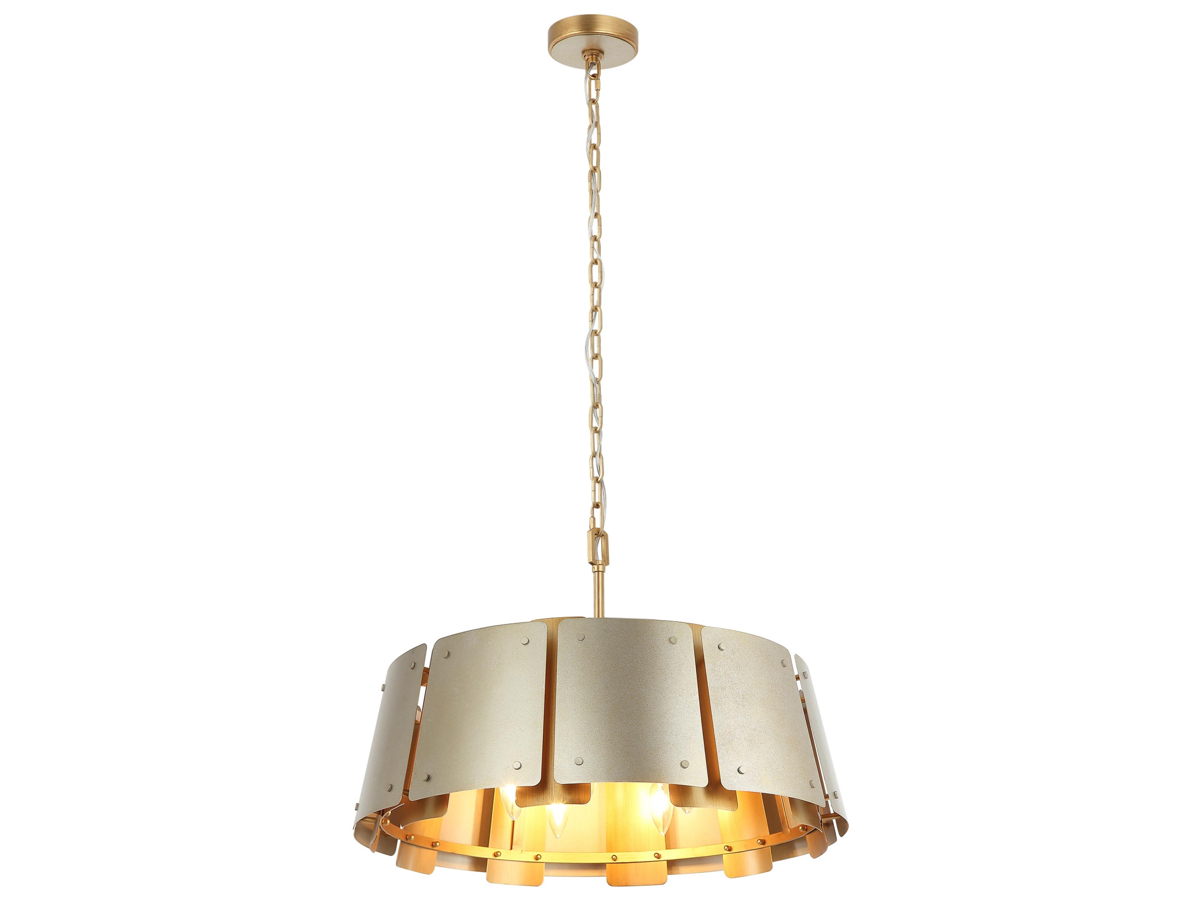 Varaluz Peep Show Gold Drum Pendant