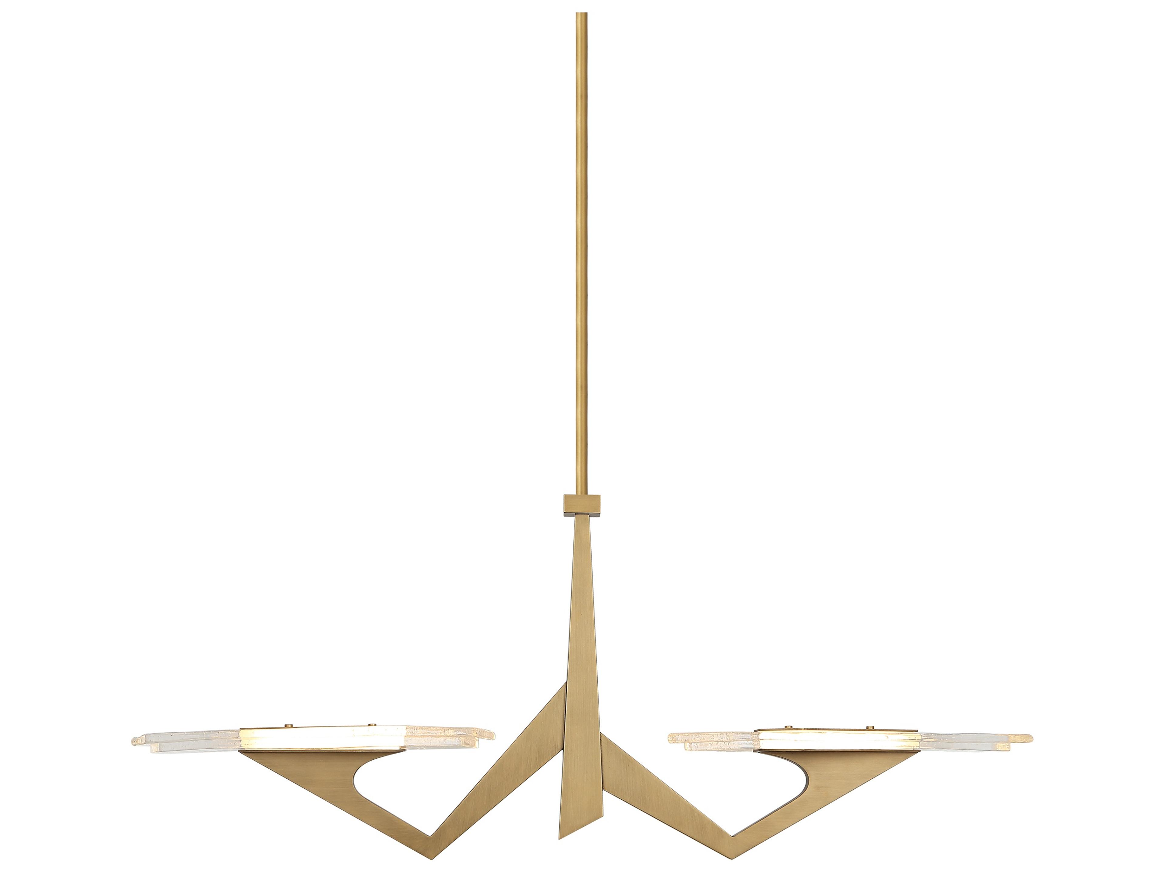 Down The Wrong Path Gold Linear Island Pendant