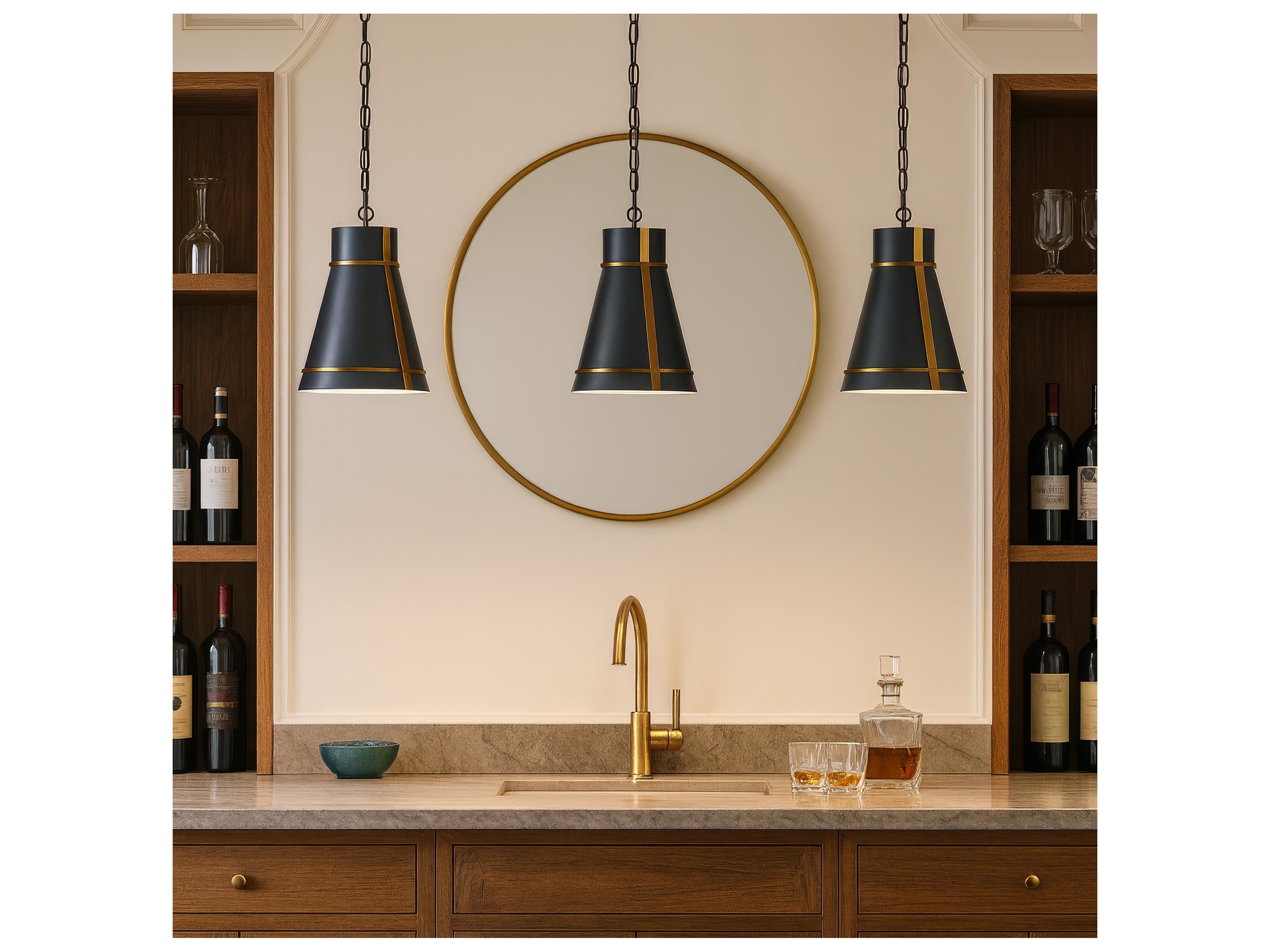 Varaluz Brasserie Brass Mini Pendant