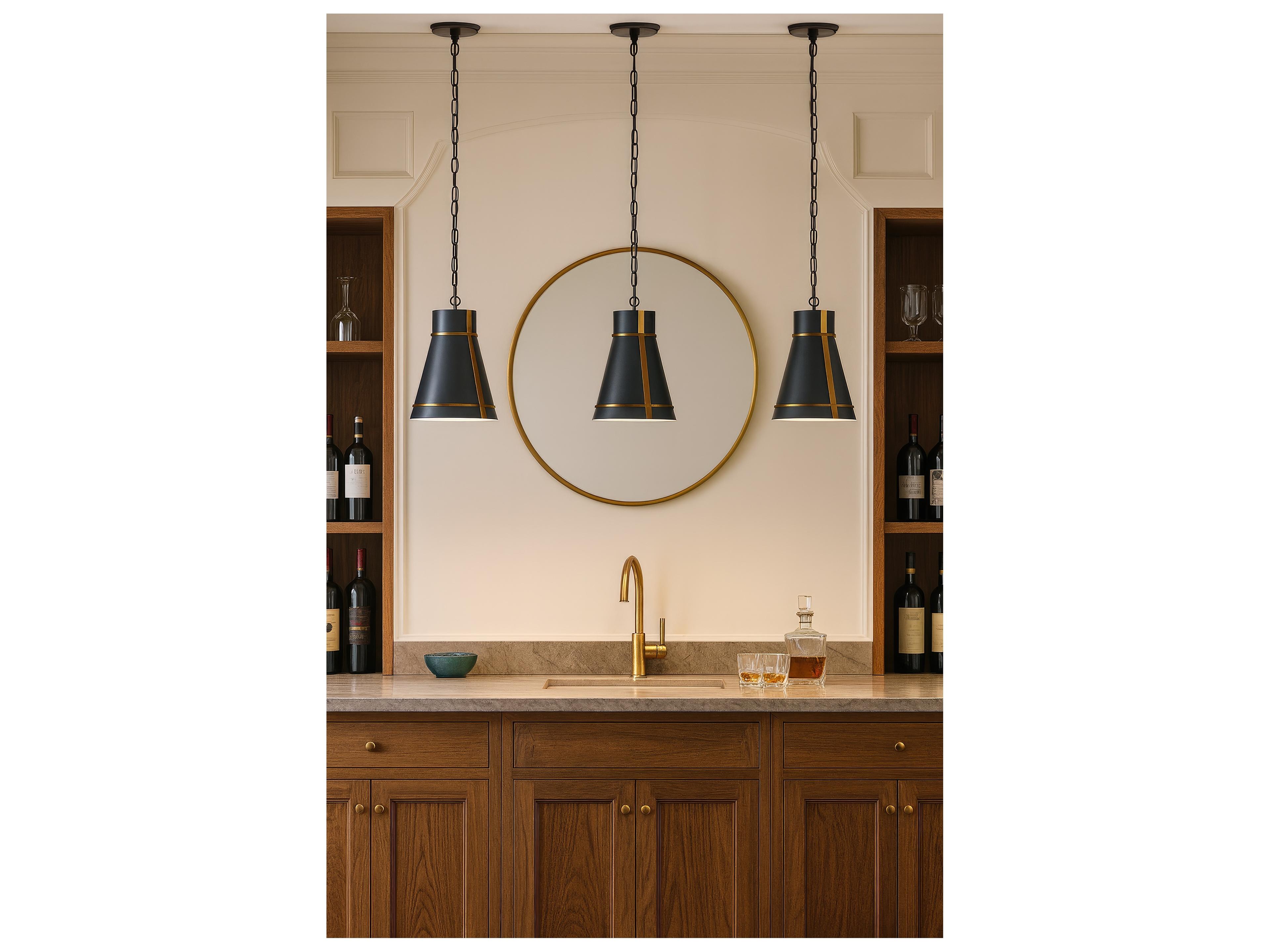 Varaluz Brasserie Brass Mini Pendant