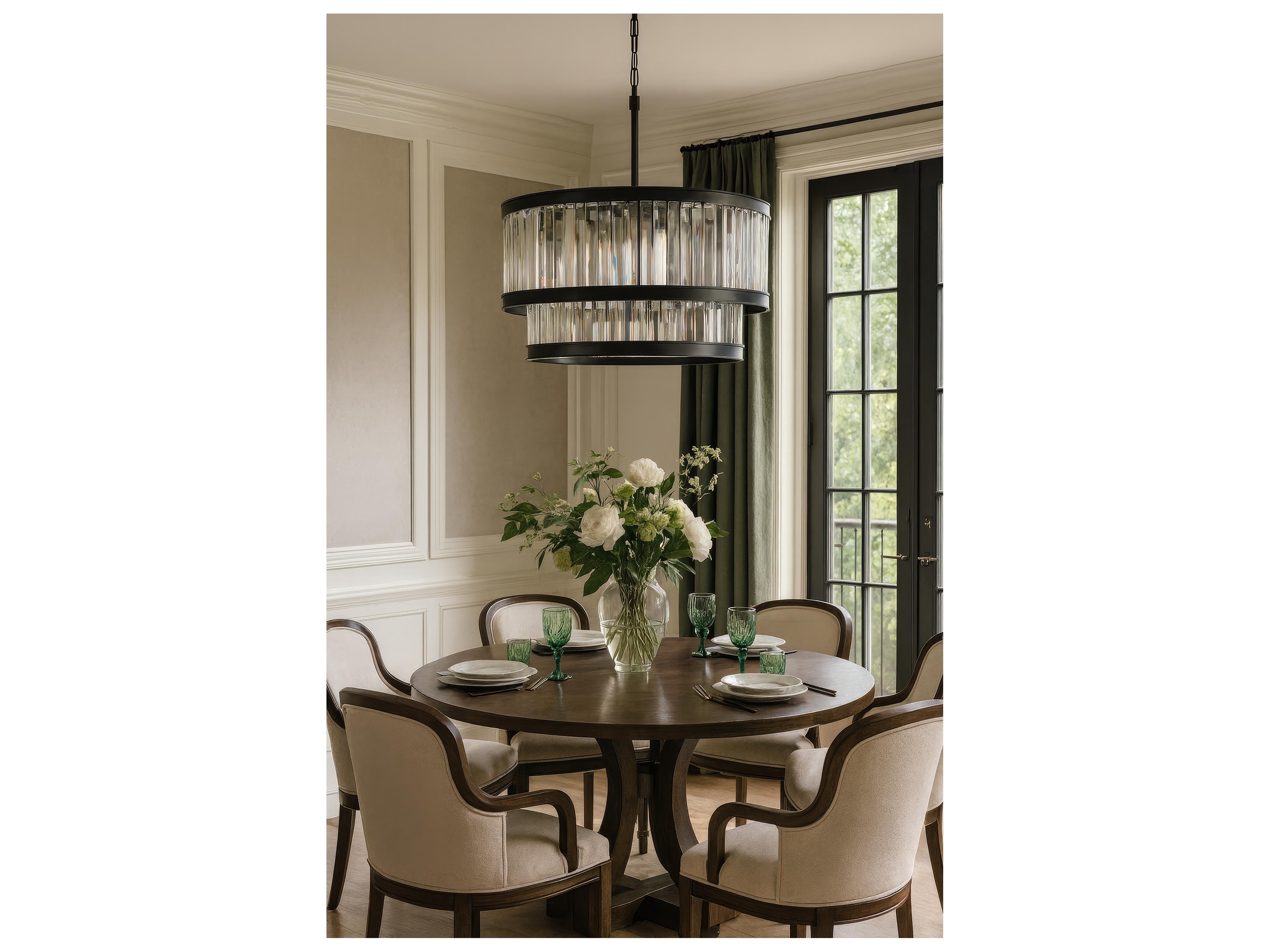 Varaluz Double Take Black Cylinder Island Pendant