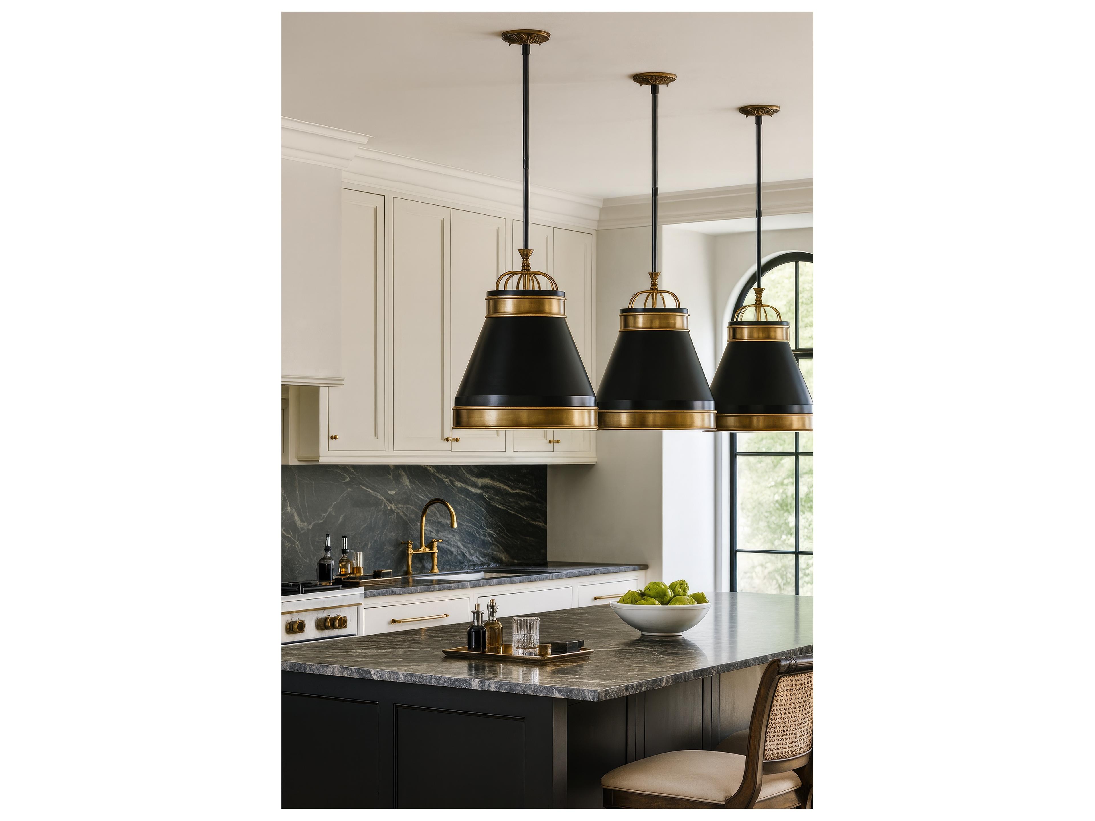 Varaluz Savarin Black Traditional Bell Pendant