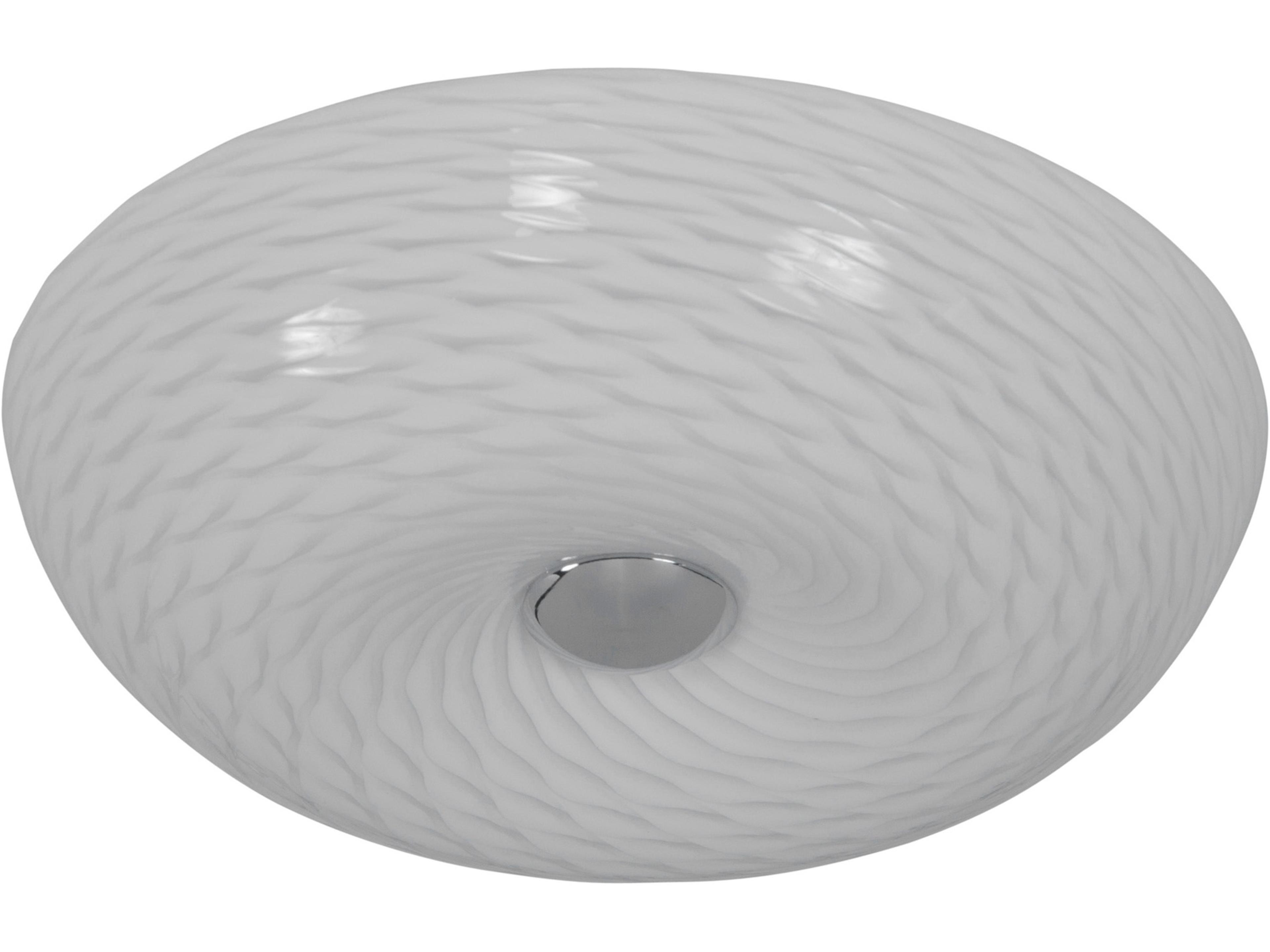 Varaluz Swirled Chrome Bowl Flush Mount