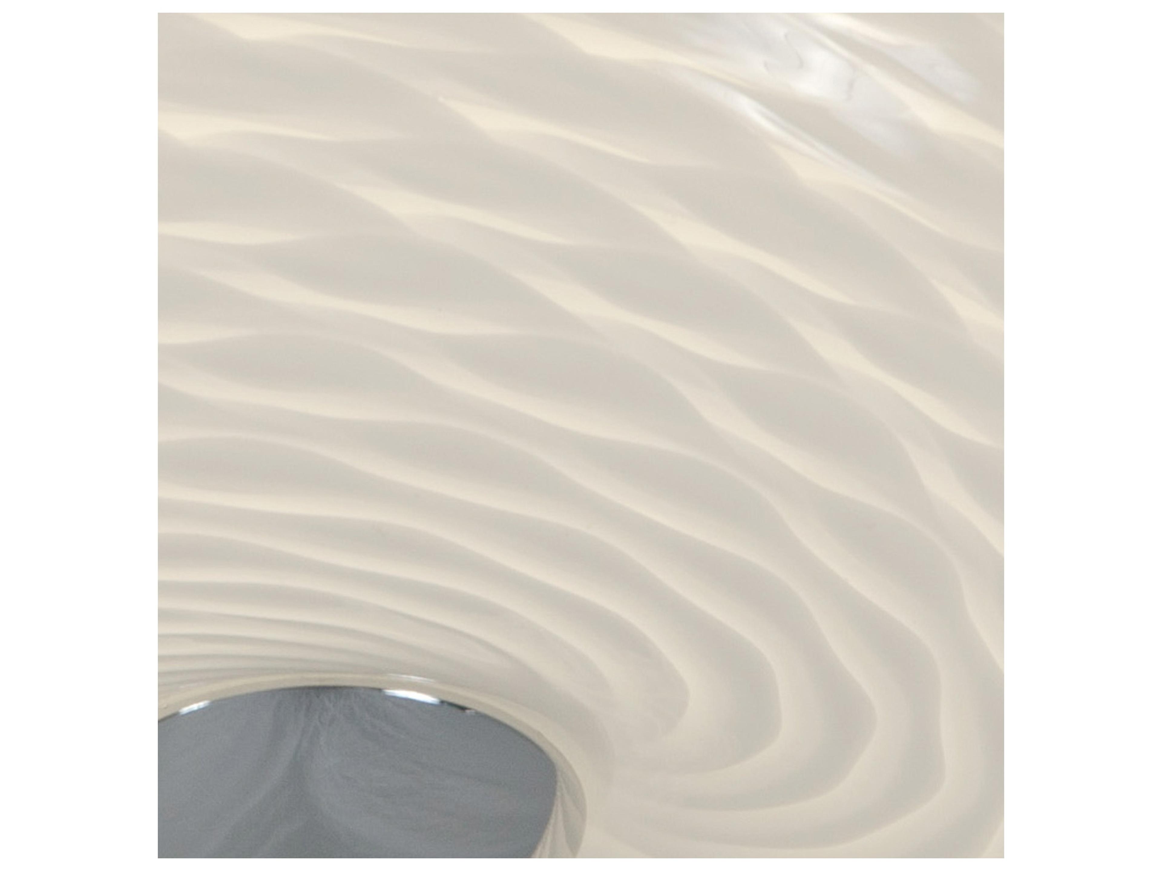 Varaluz Swirled Chrome Bowl Flush Mount