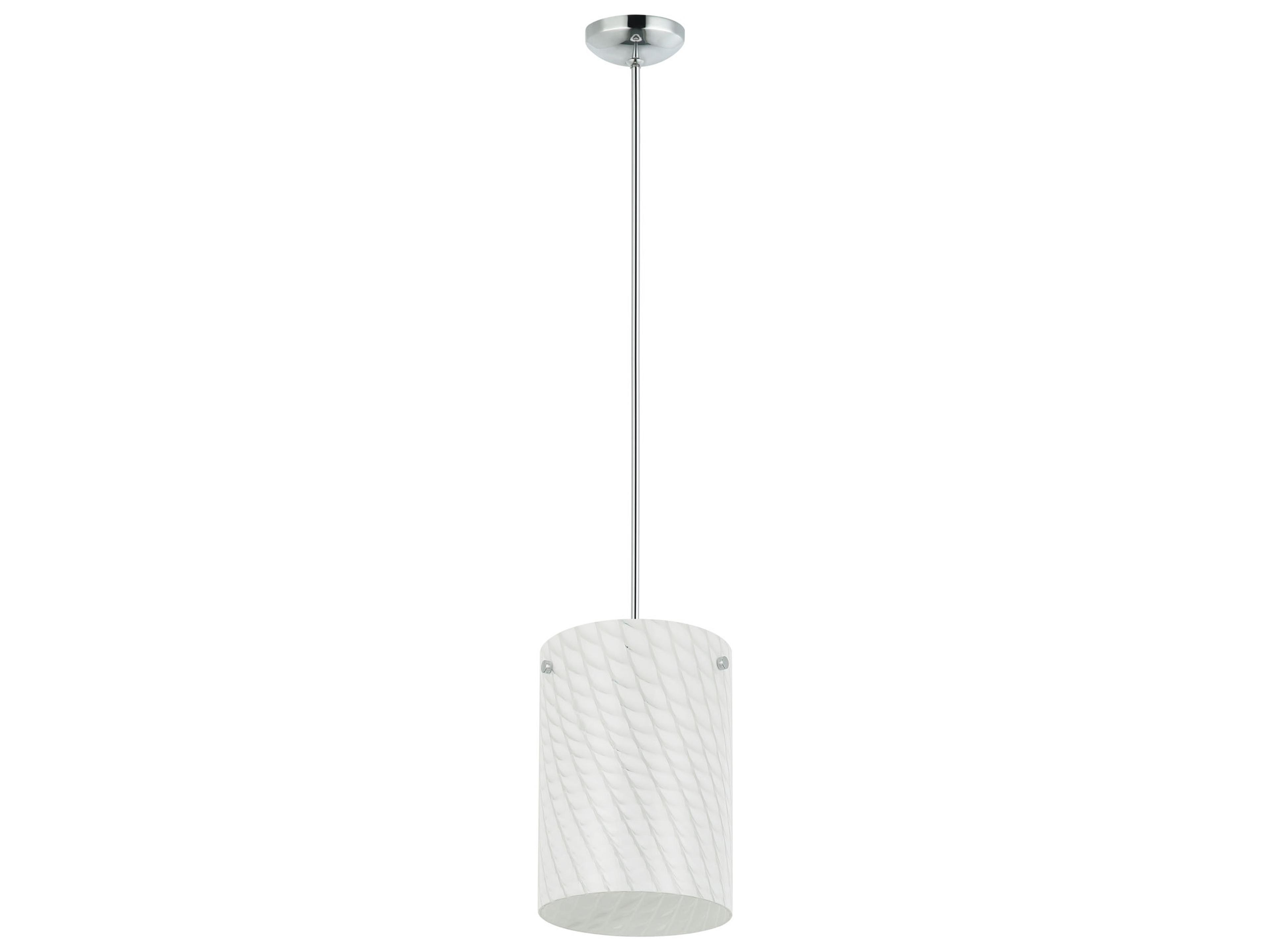 Varaluz Swirled Chrome Cylinder Mini Pendant