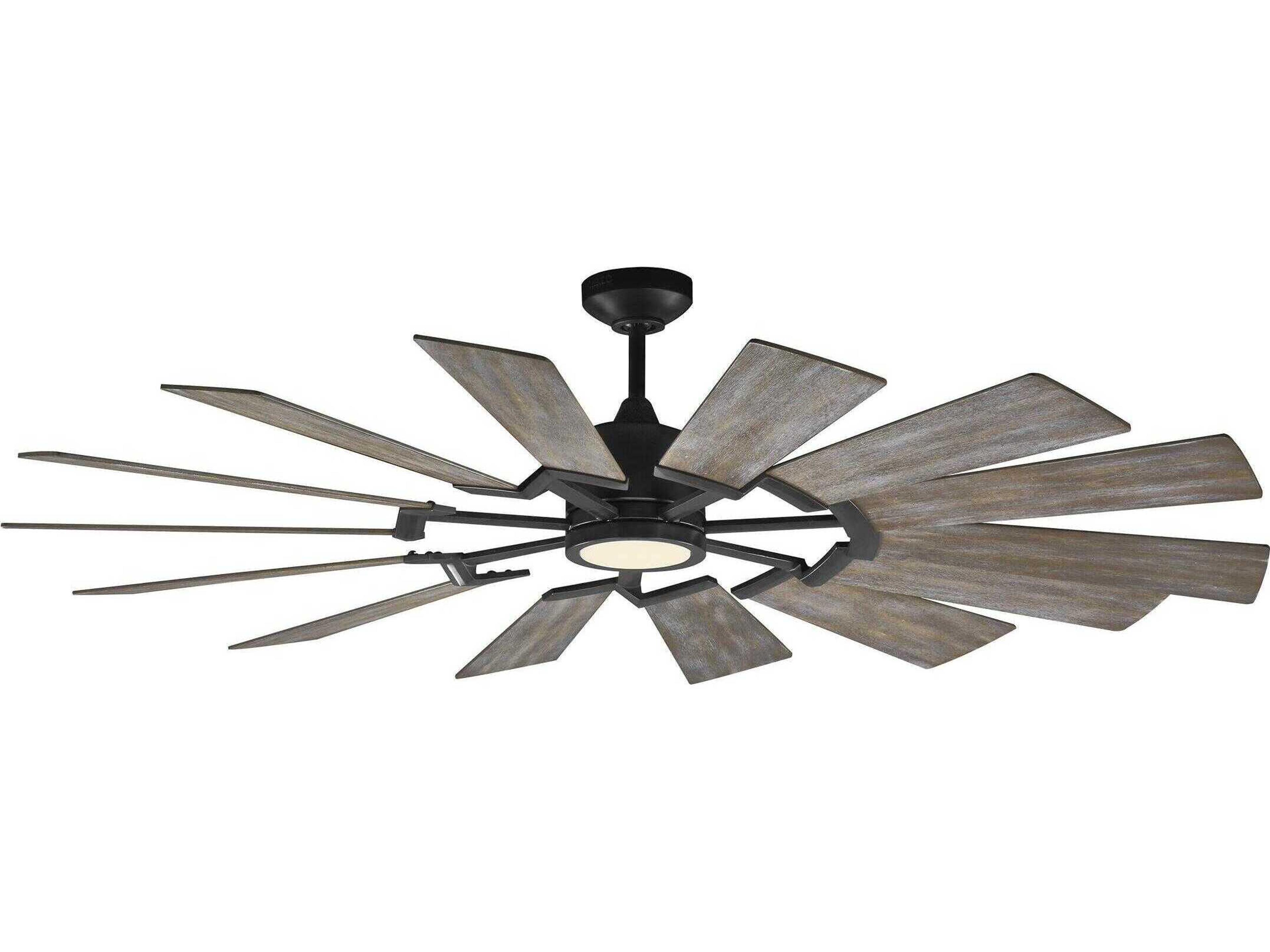 Prairie 62 Inch LED Ceiling Fan in Aged Pewter