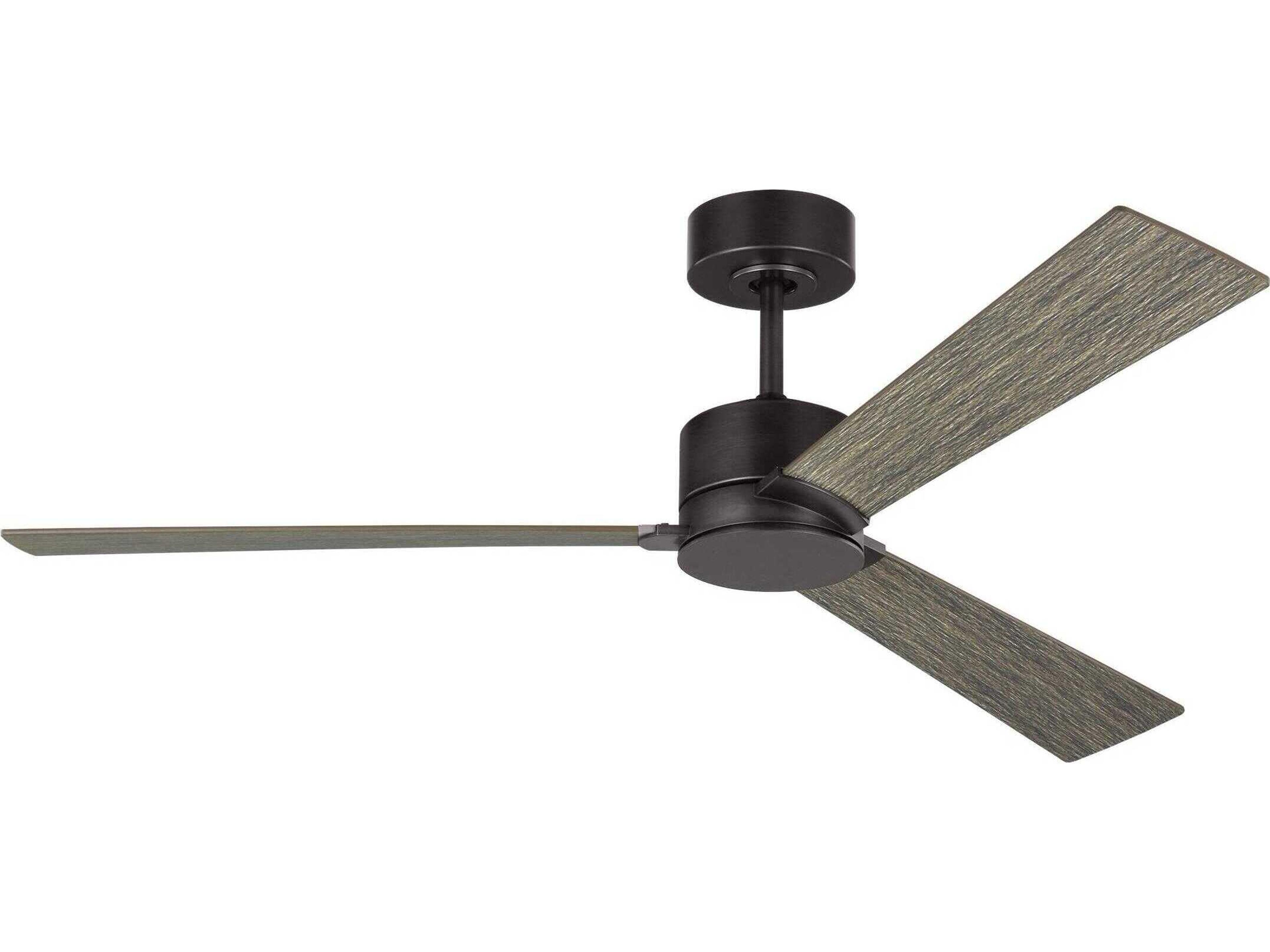 Rozzen 52 Inch Modern Ceiling Fan Aged Pewter