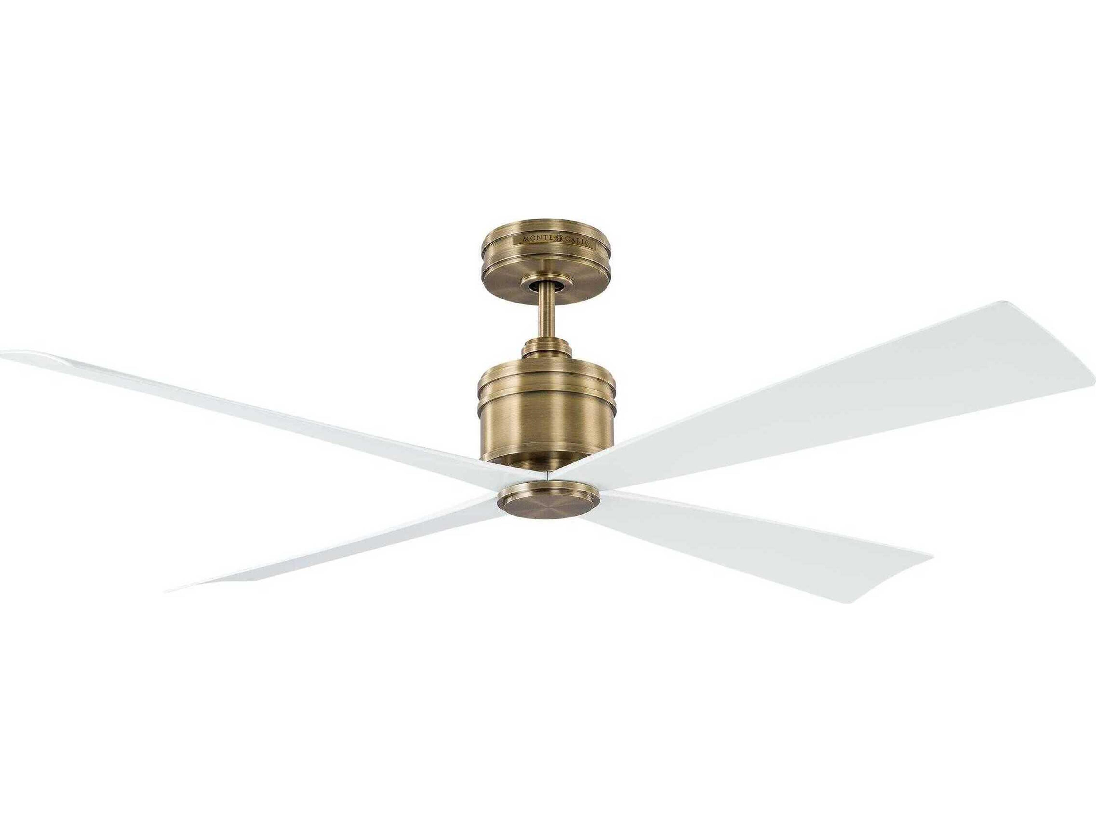 Launceton 56 Inch Ceiling Fan in Hand Rubbed Antique Brass