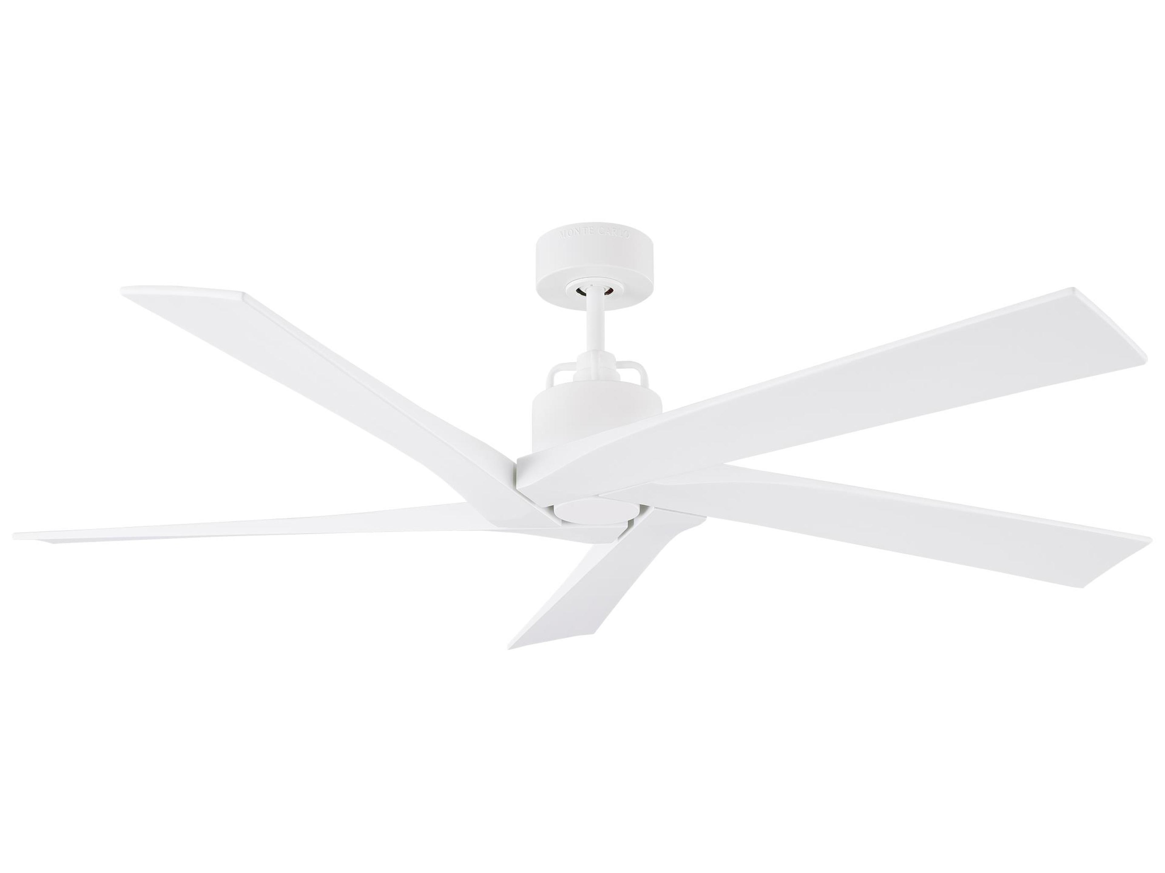 Aspen 56 Inch Ceiling Fan Matte White Modern