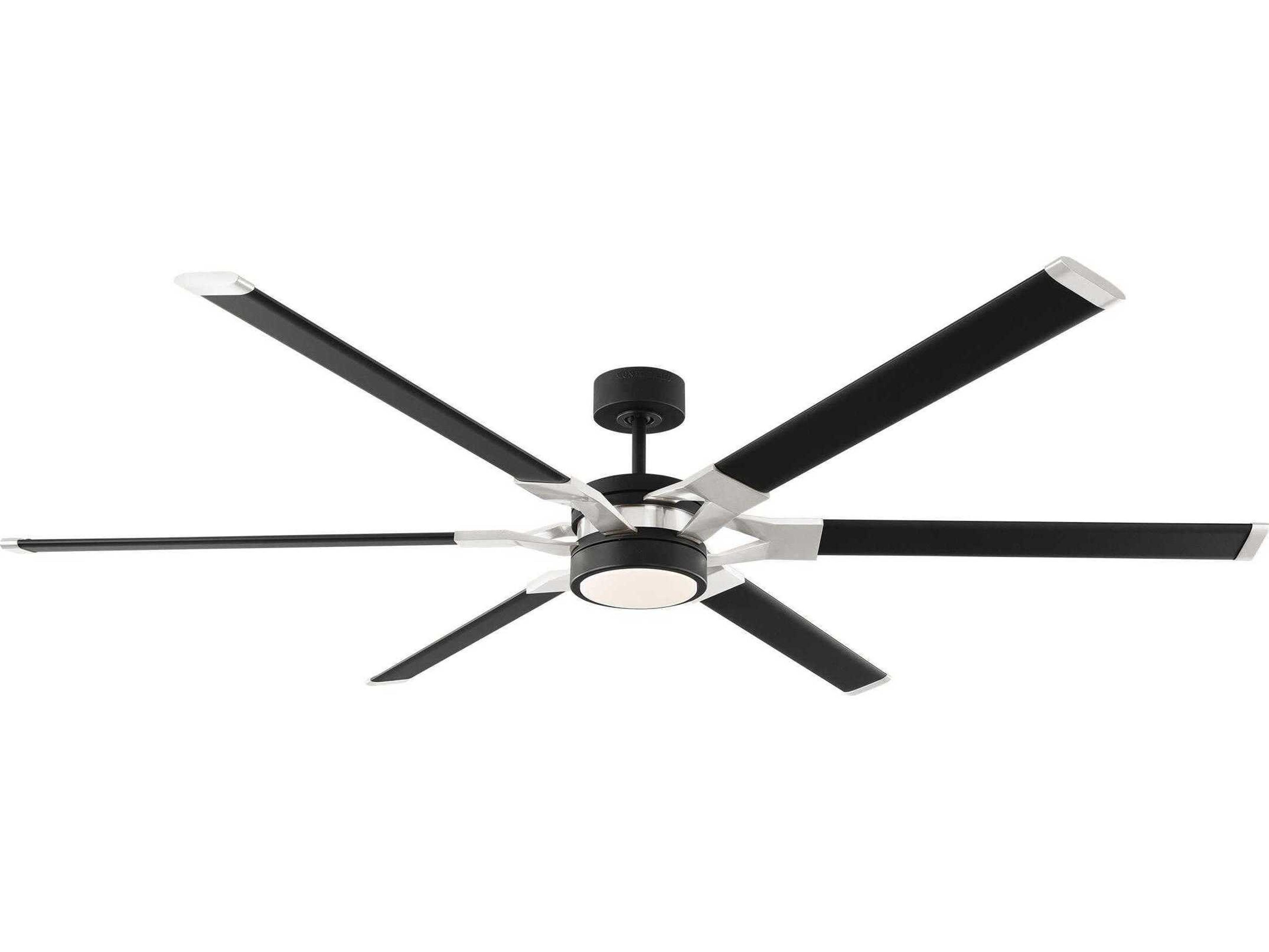 Loft 72 Inch LED Ceiling Fan Modern Damp Rated