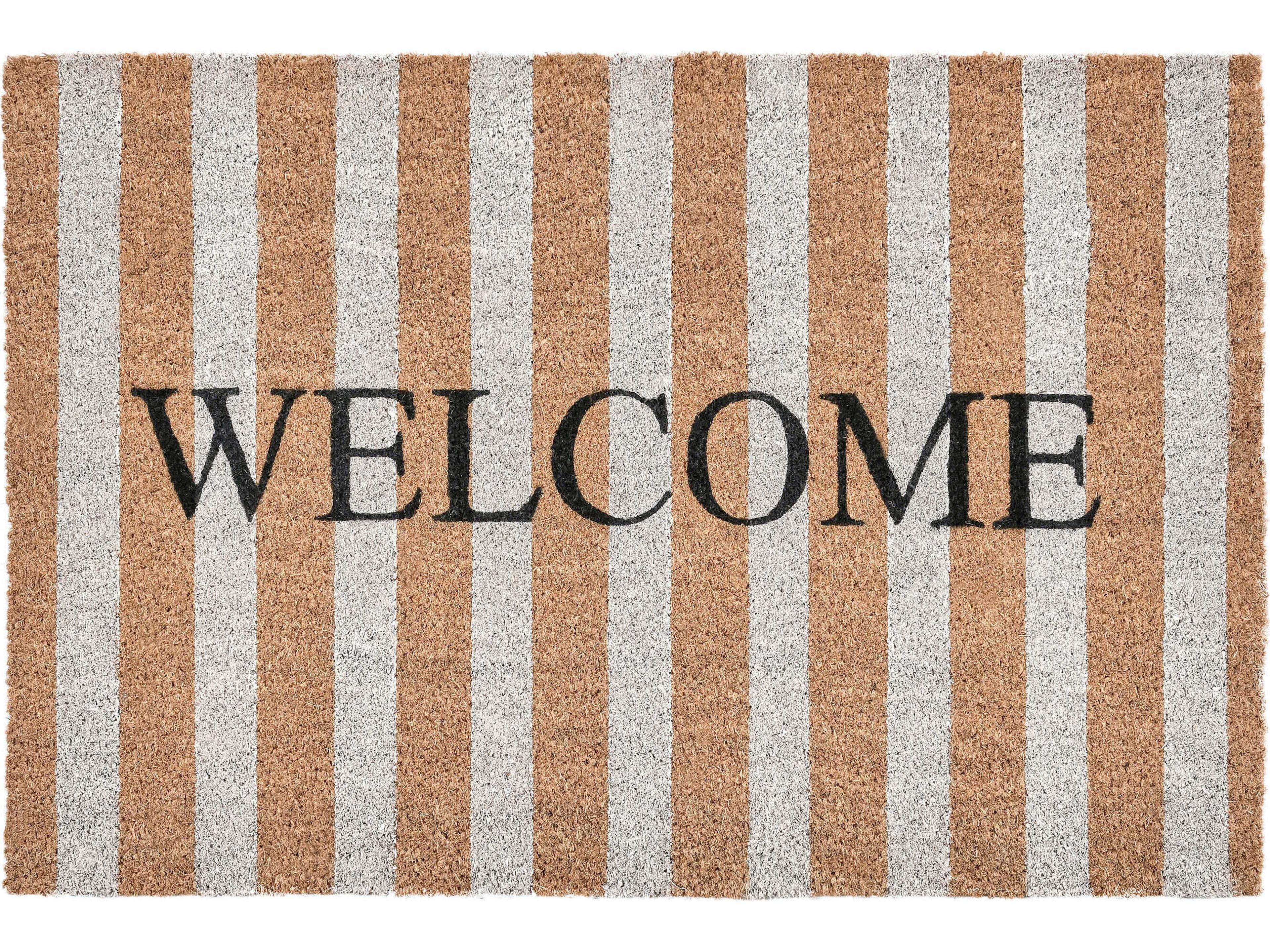 Striped Welcome Doormat