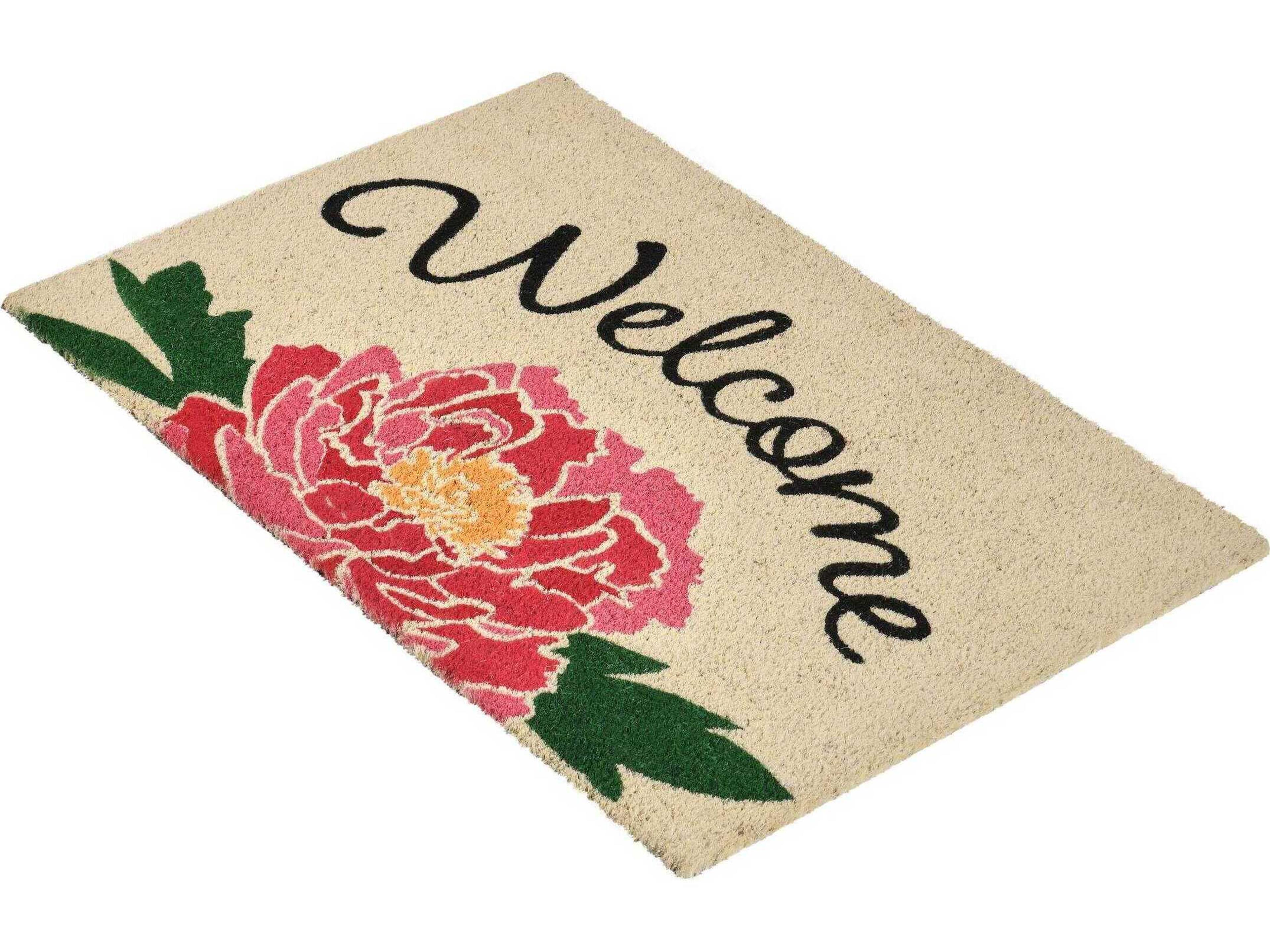 Villa by Classic Home Peony Graphic Doormat