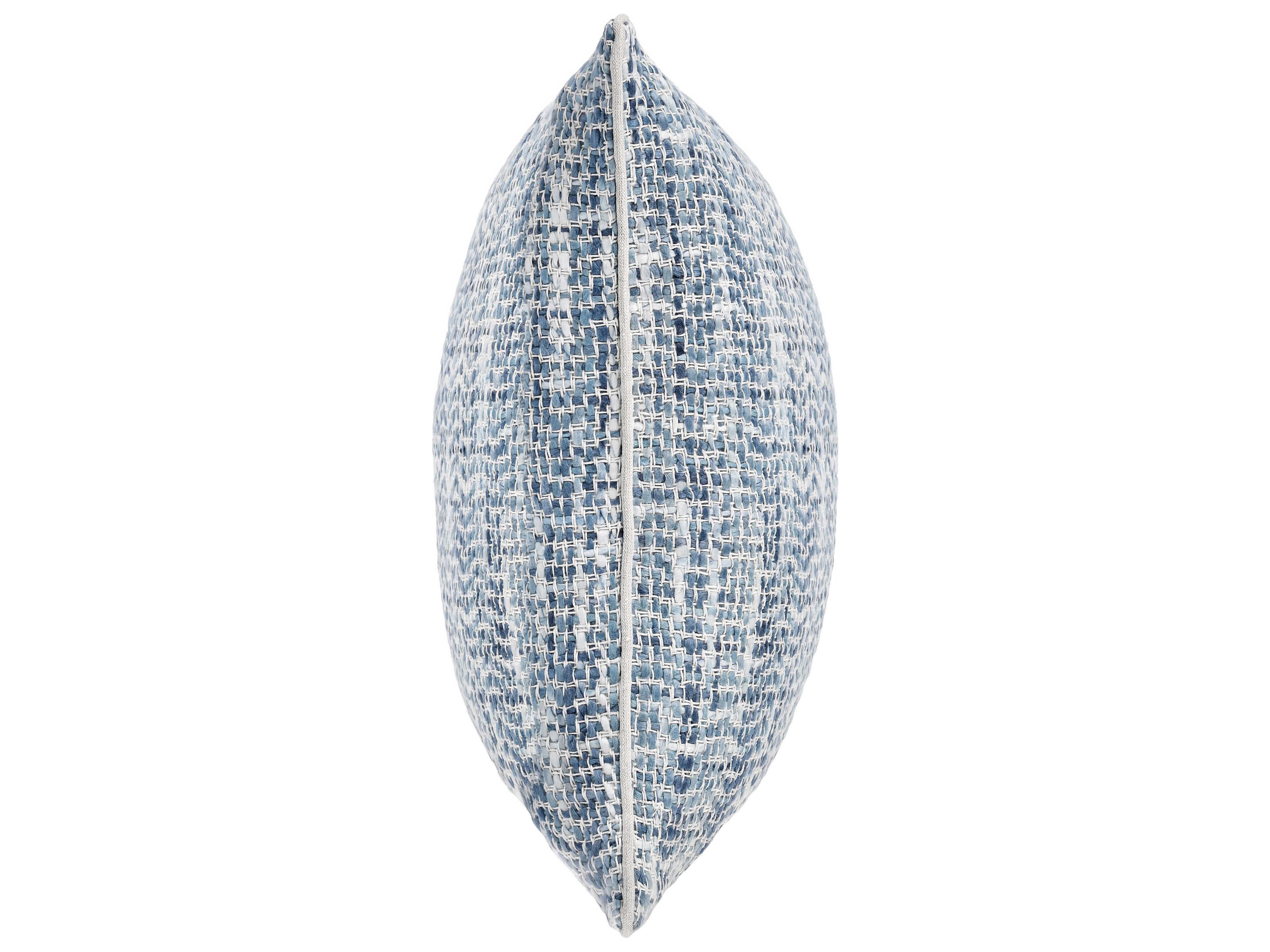 Villa by Classic Home Baxter Blue Ivory Throw Pillow