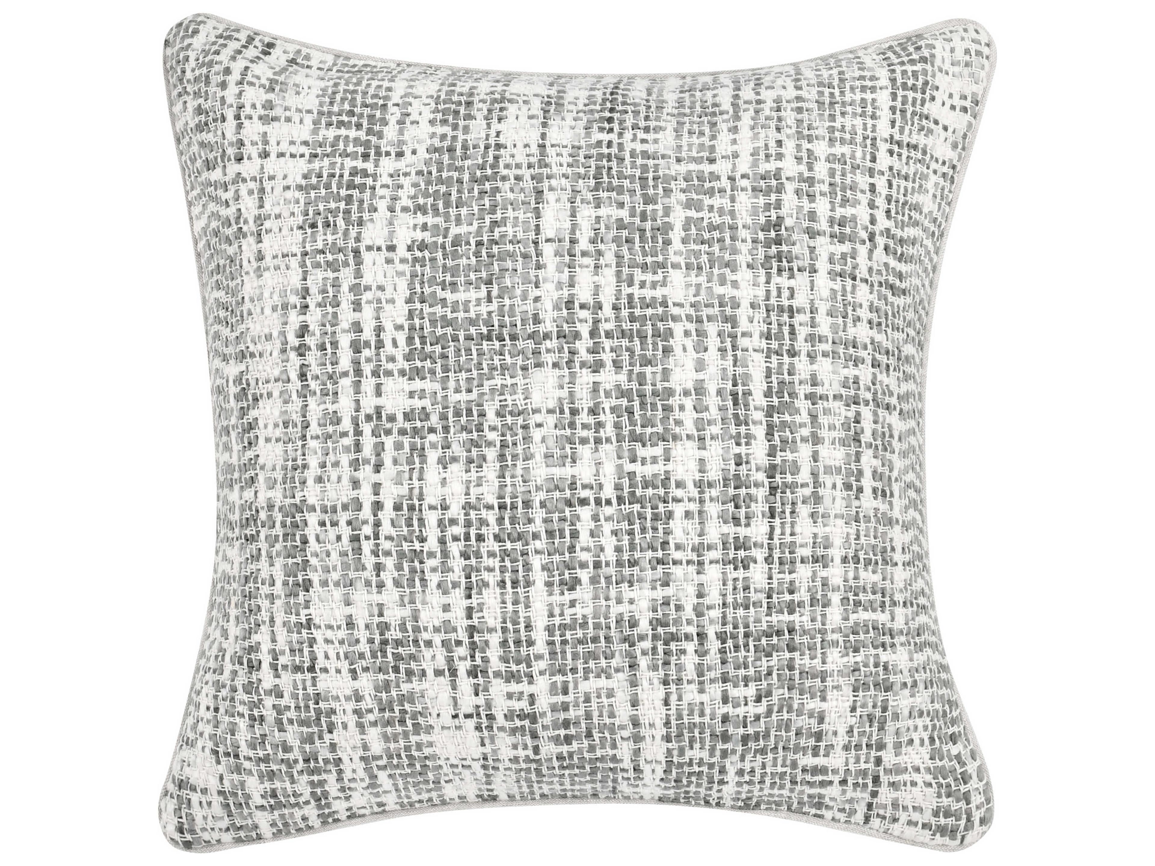 Baxter Gray Ivory Throw Pillow