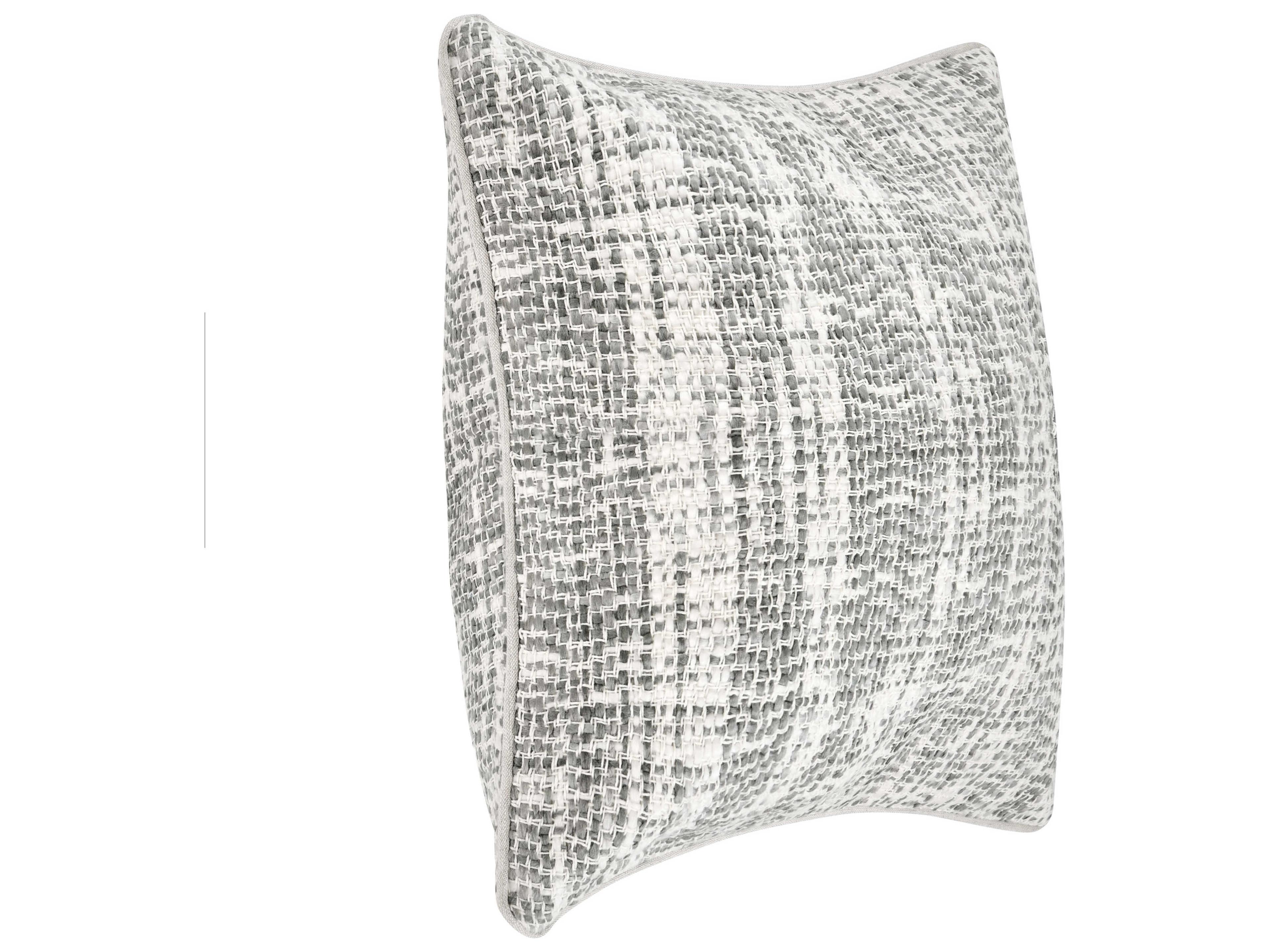 Villa by Classic Home Baxter Gray Ivory Throw Pillow