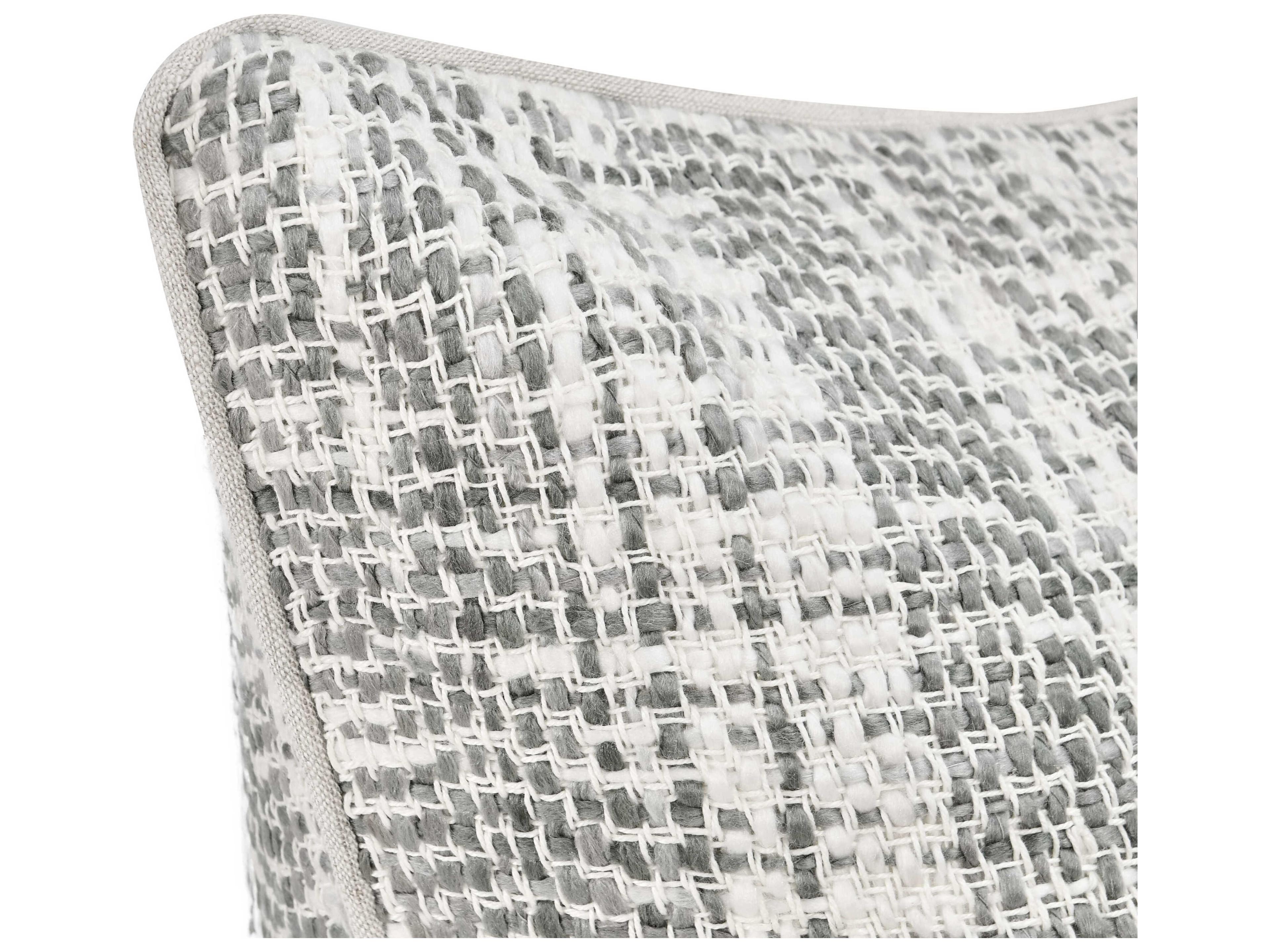 Villa by Classic Home Baxter Gray Ivory Throw Pillow