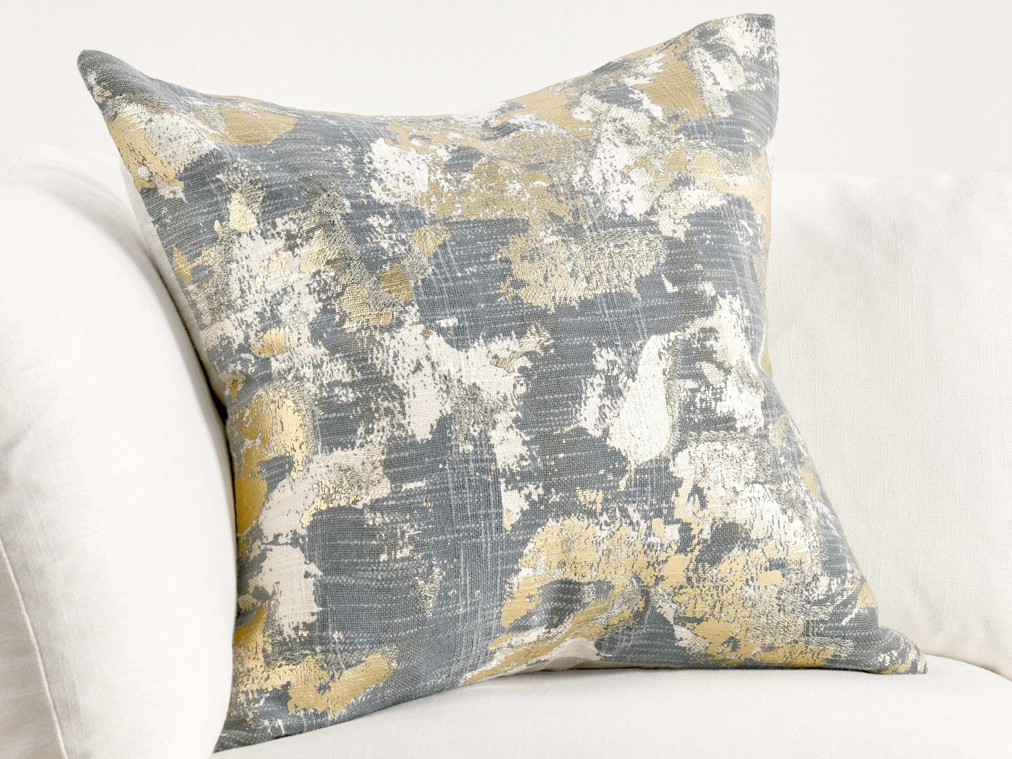 Villa by Classic Home Lucia Blue Multicolor Throw Pillow