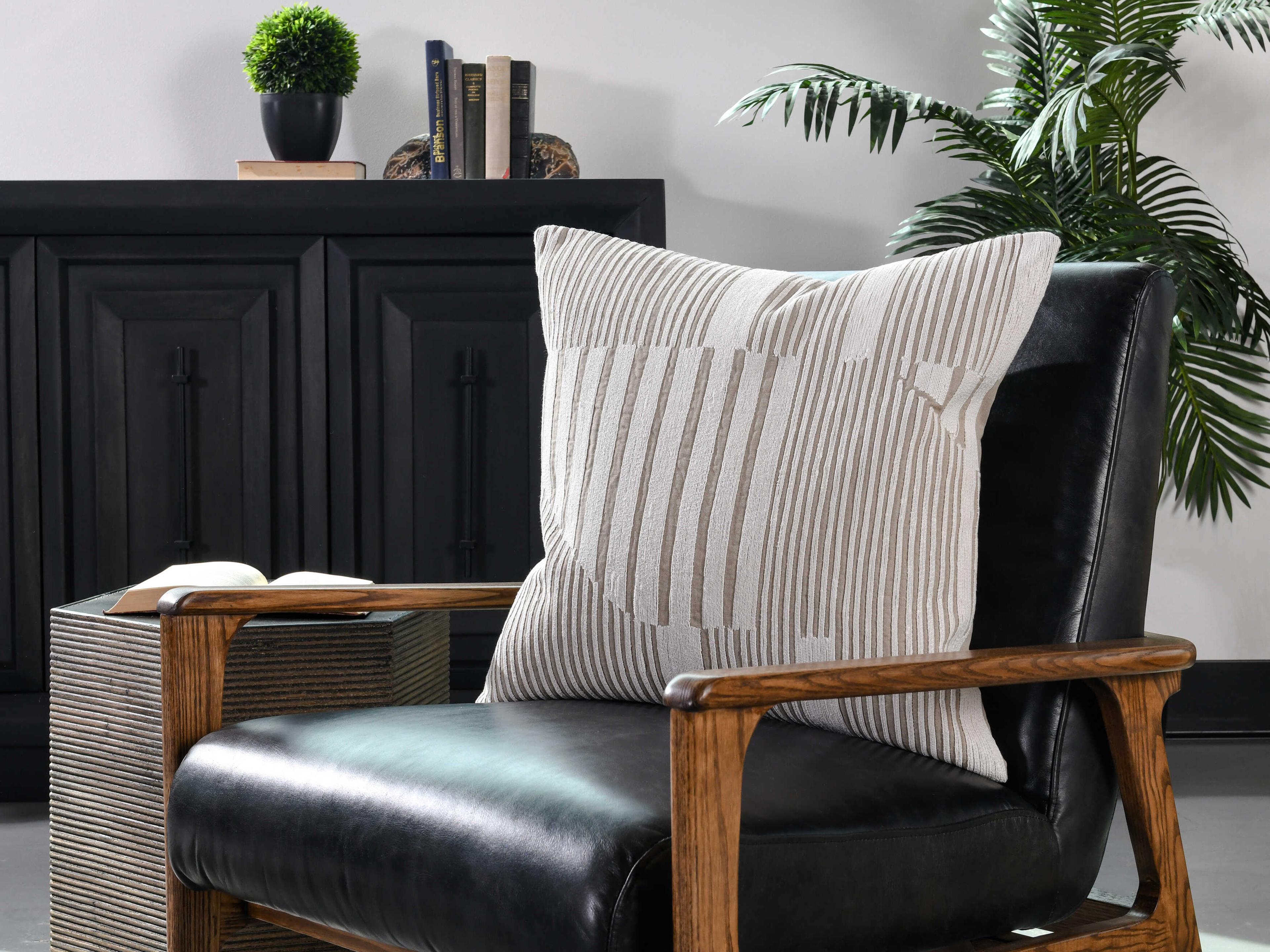 Villa by Classic Home Charlotte Ivory Natural Throw Pillow