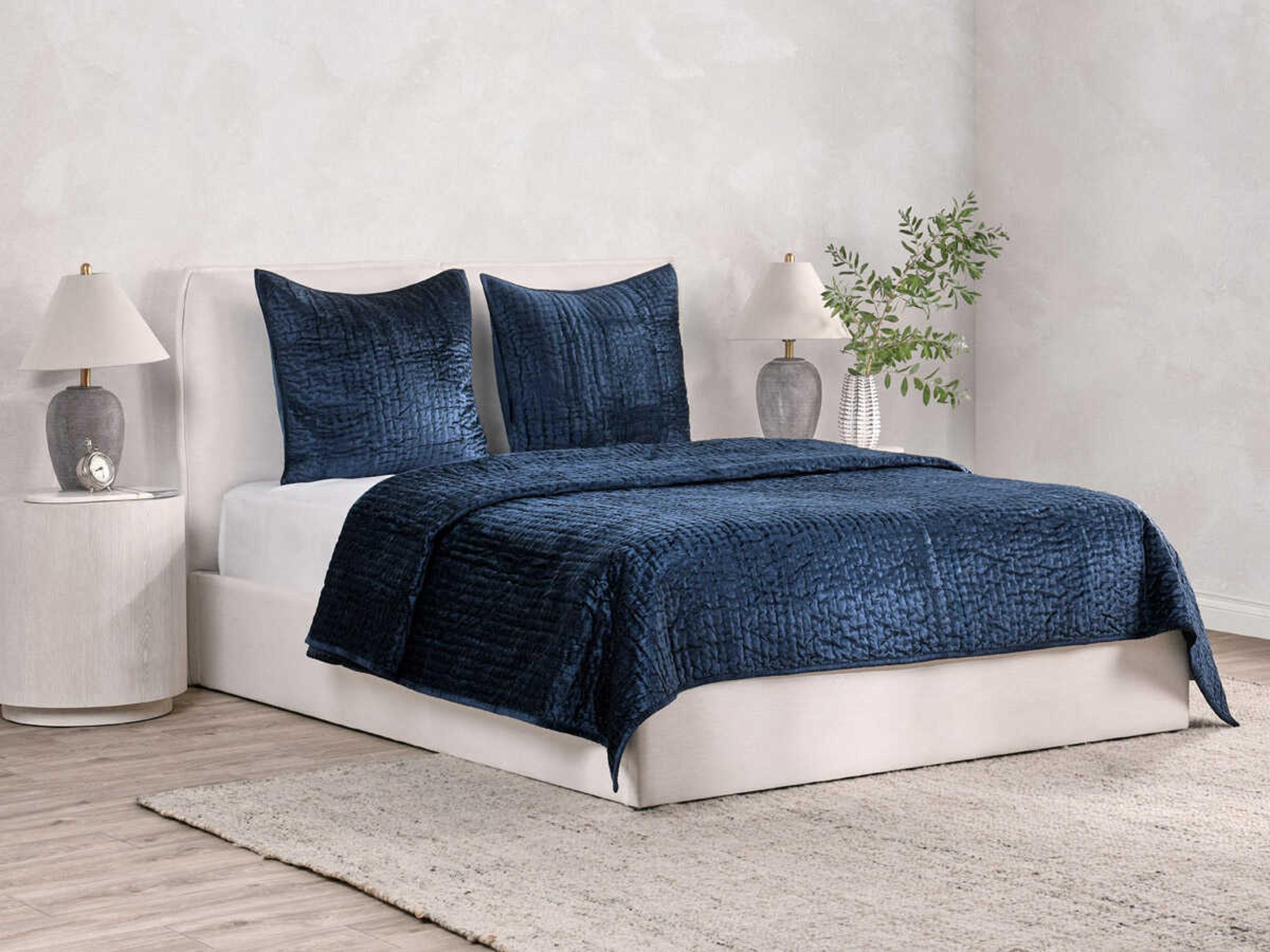 Villa by Classic Home Bari Ocean Blue Euro Sham