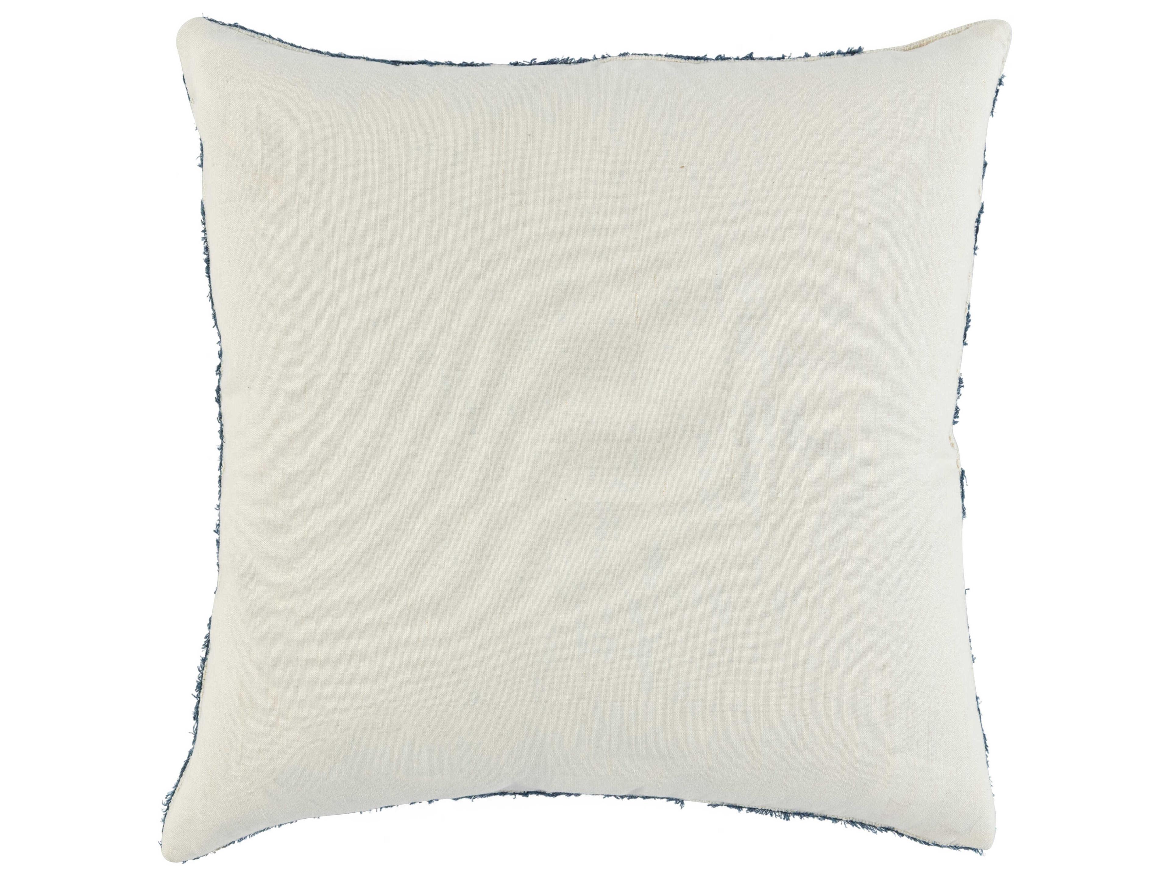 Villa by Classic Home Mia Blue Ivory Throw Pillow