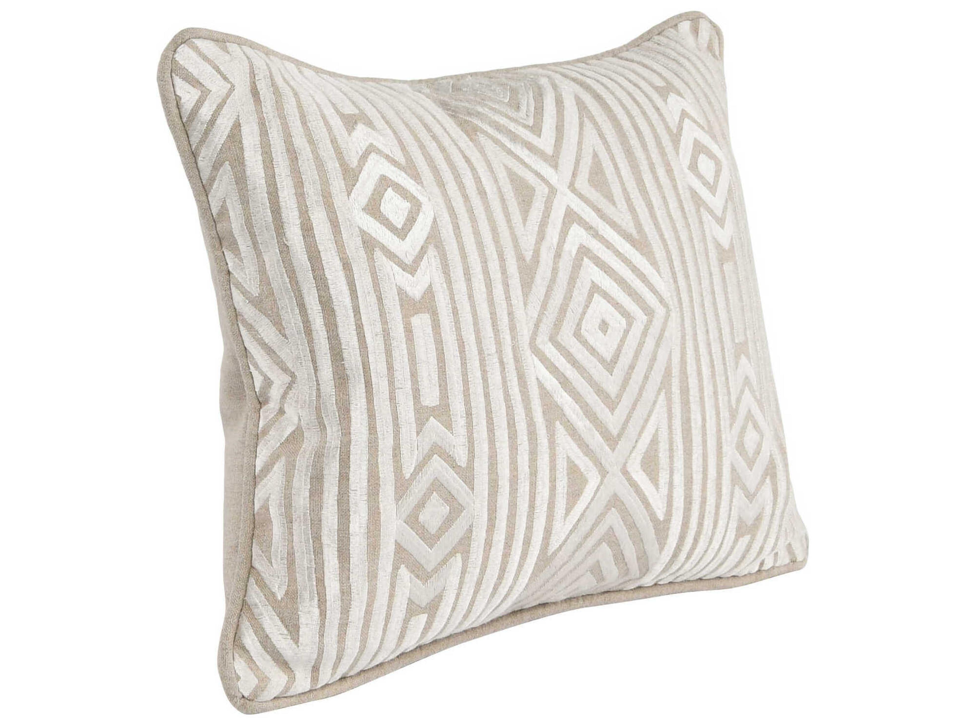 Villa by Classic Home Adrie Ivory Throw Pillow