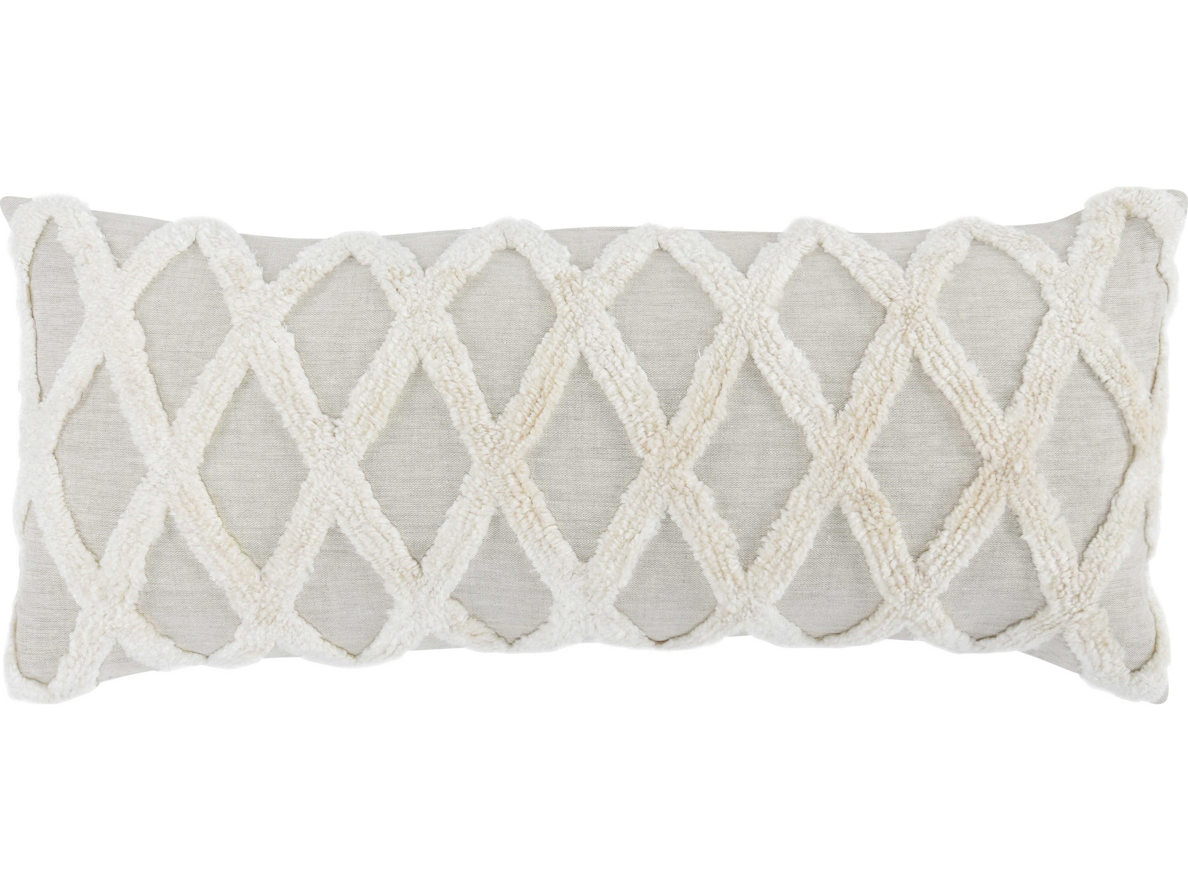 Evangeline Natural Ivory Throw Pillow