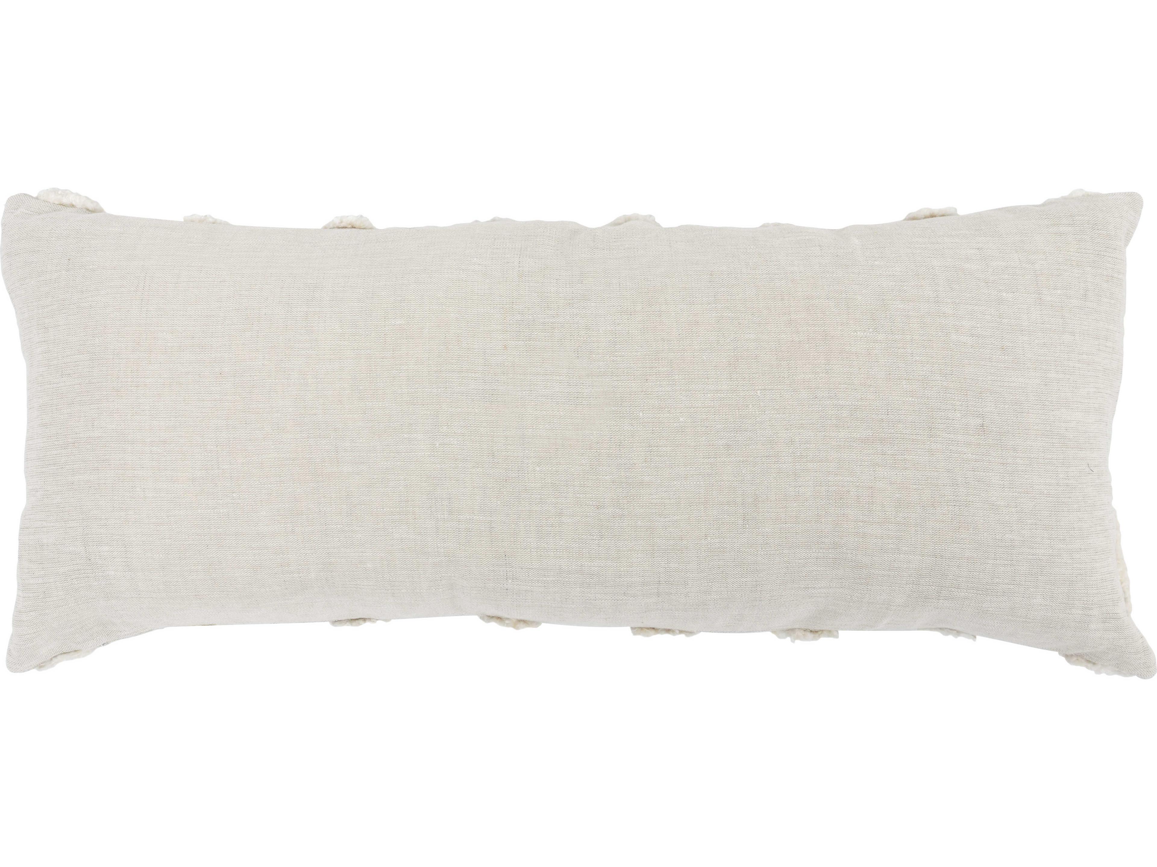 Villa by Classic Home Evangeline Natural Ivory Throw Pillow