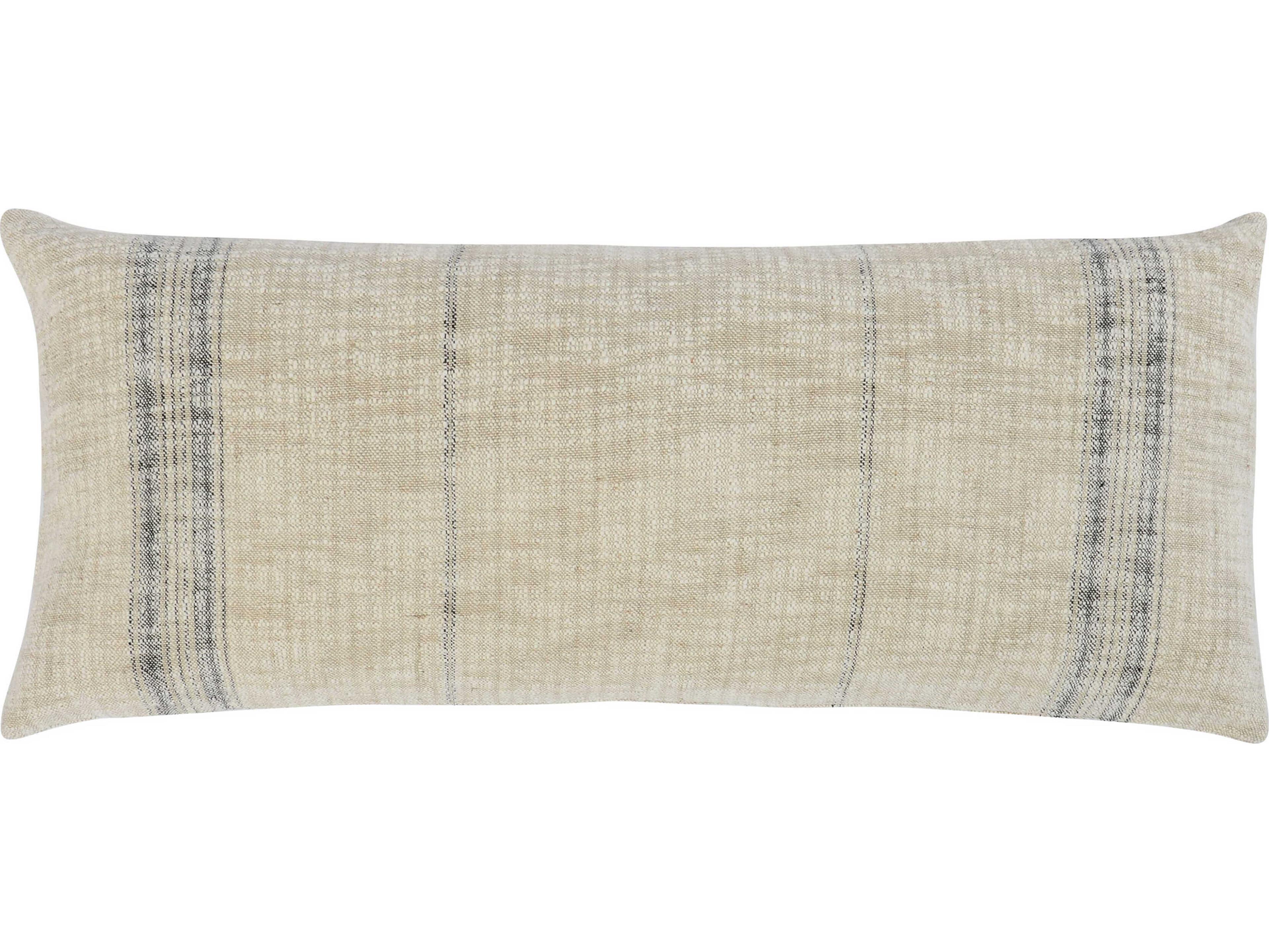 Ria Natural Black Throw Pillow