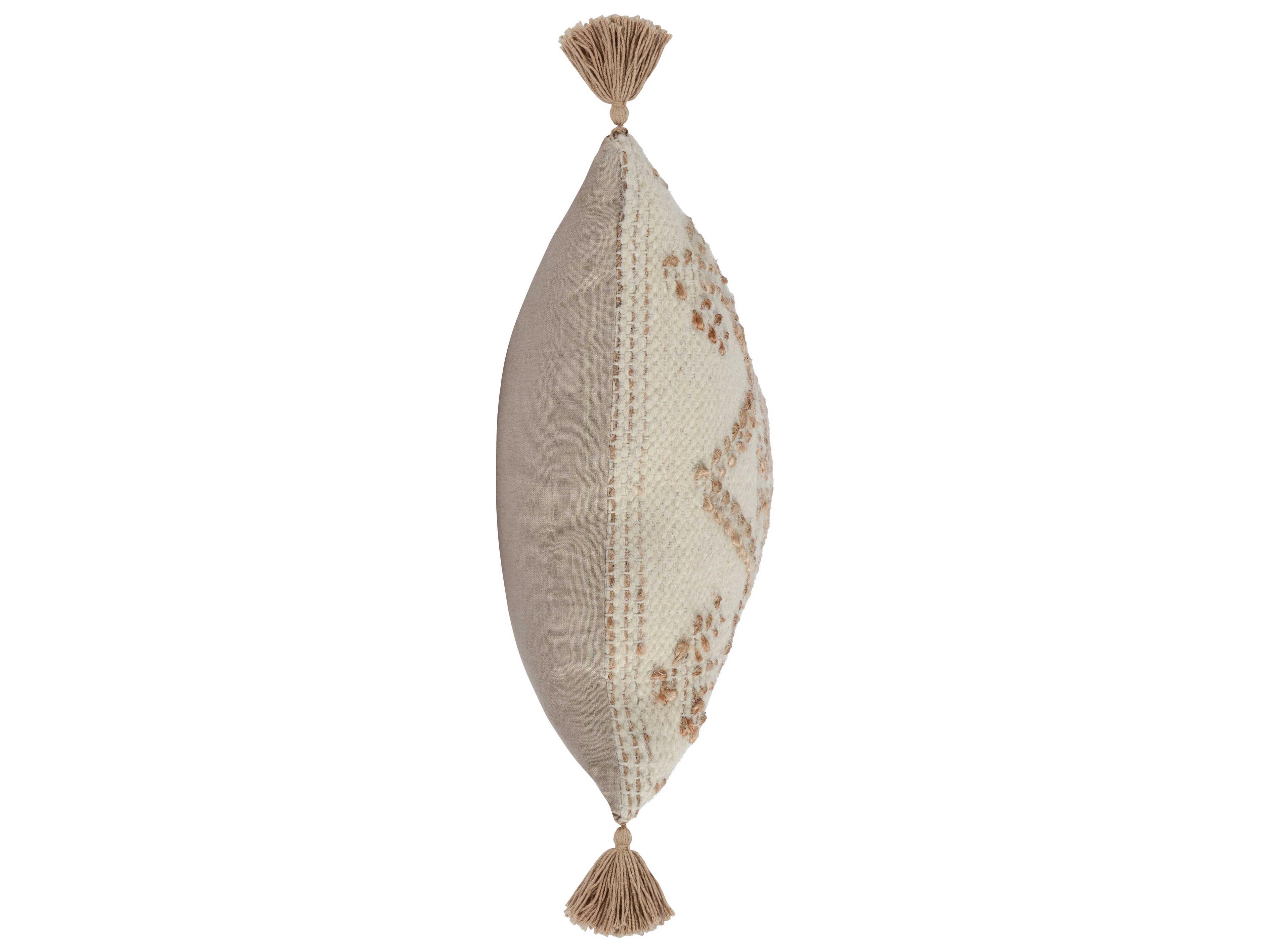 Villa by Classic Home Ferri Ivory Natural Throw Pillow