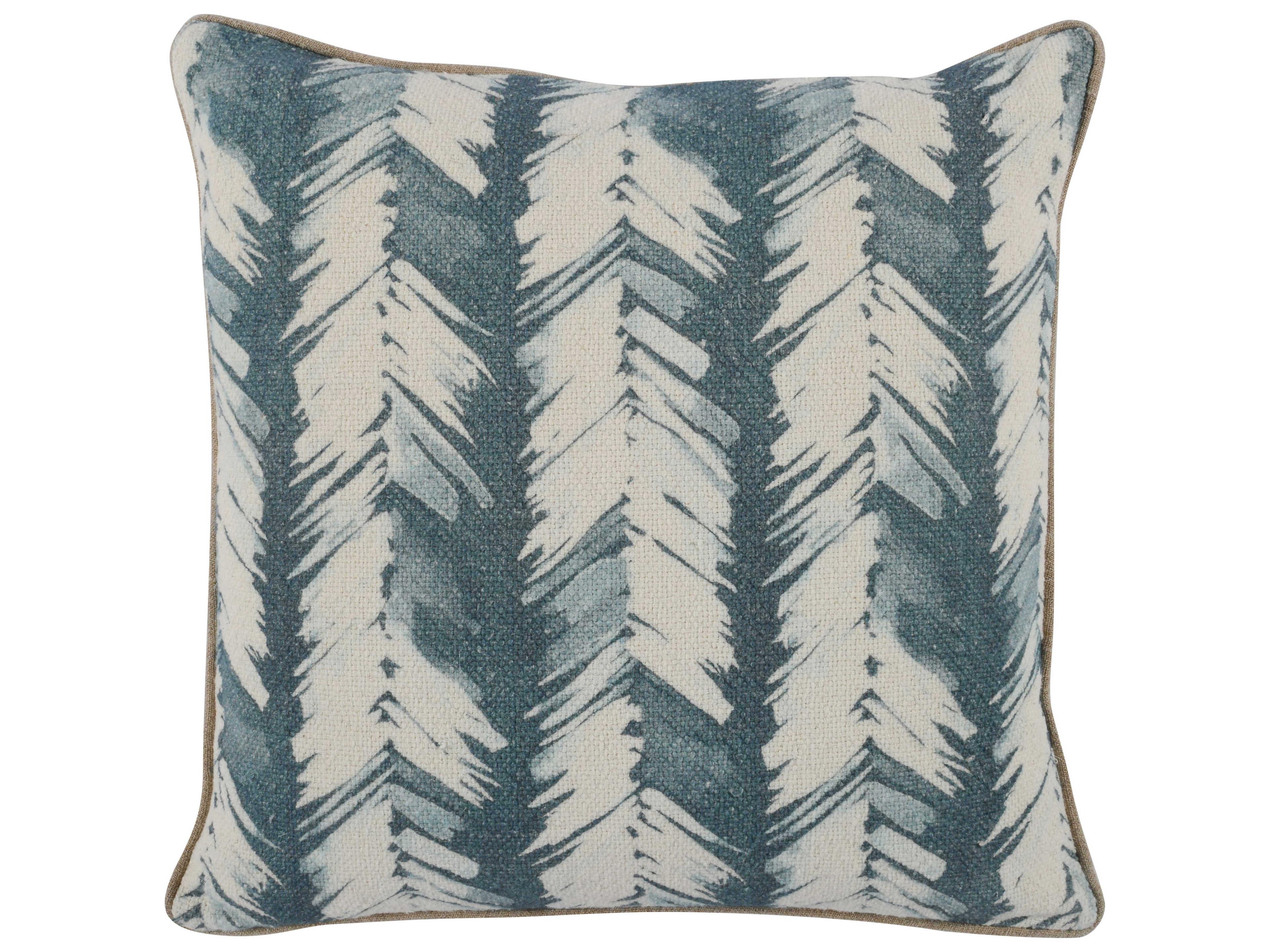 Villa by Classic Home Eloa Ivory Blue Throw Pillow