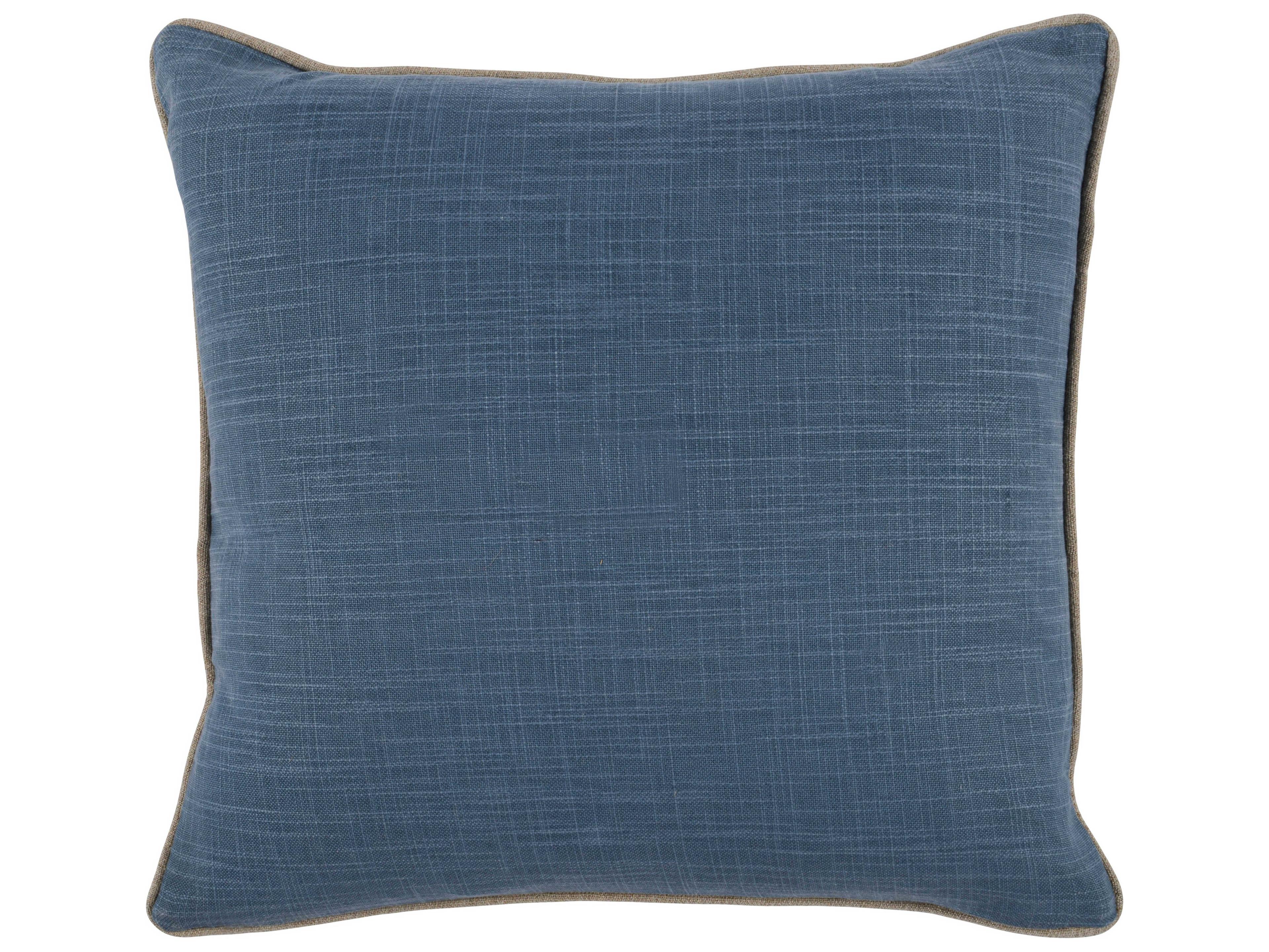 Villa by Classic Home Eloa Ivory Blue Throw Pillow